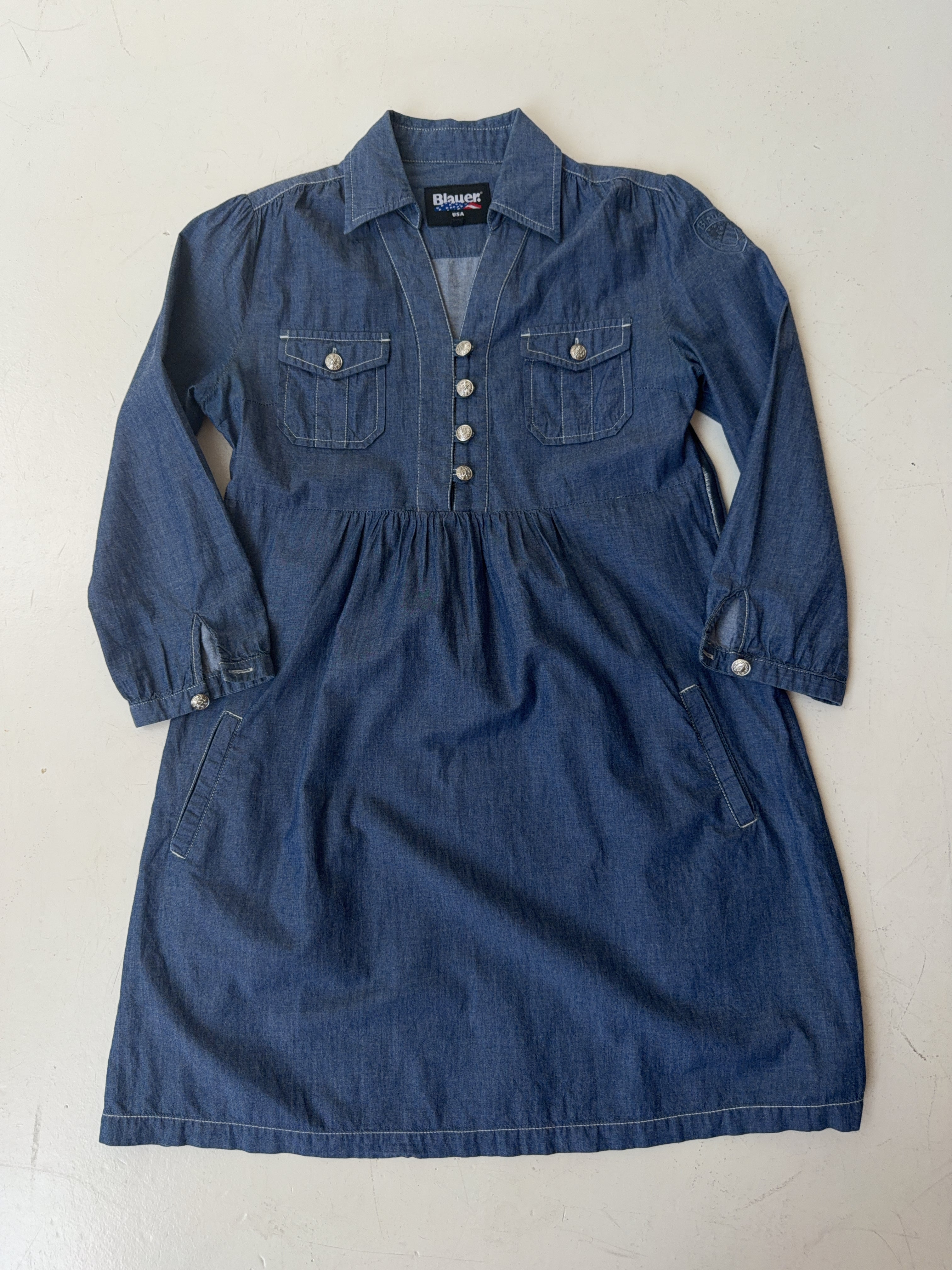 Vintage Blauer Denim Dress (M)