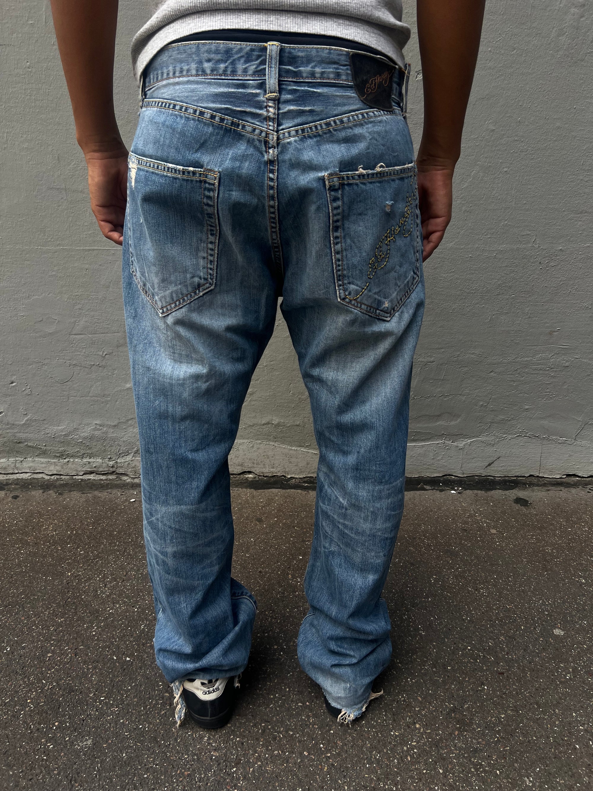 Vintage Distressed Ed Hardy Denim M/L