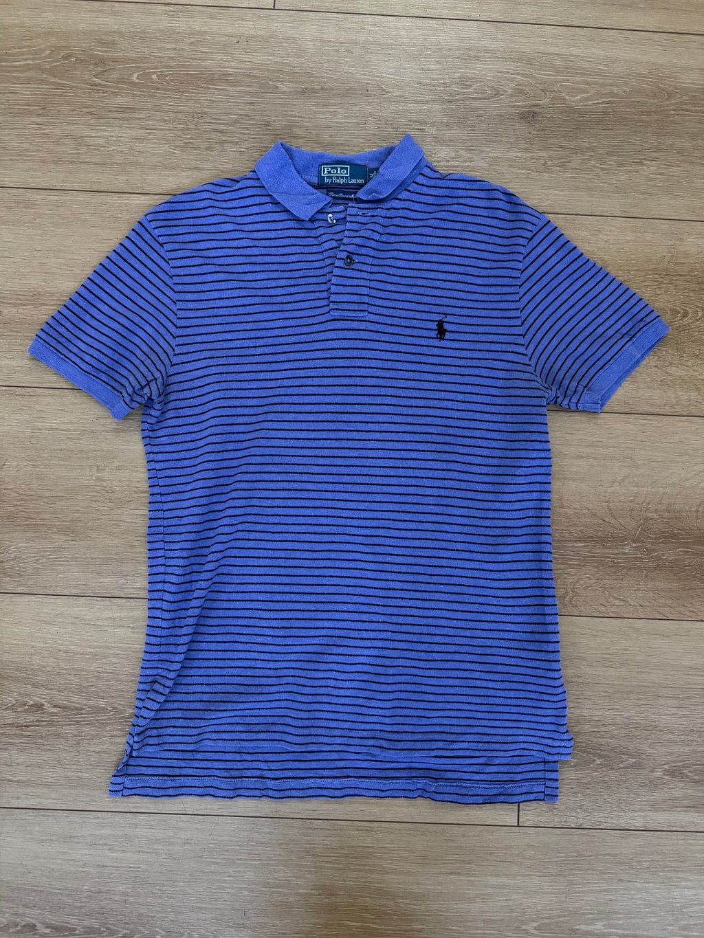 Produktbild von Vintage Polo Ralph Lauren Purple Striped Polo Shirt von vorne
