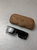 Celine Black Rectangle Sunglasses. Unisex. Y2K 2000s Fashion.