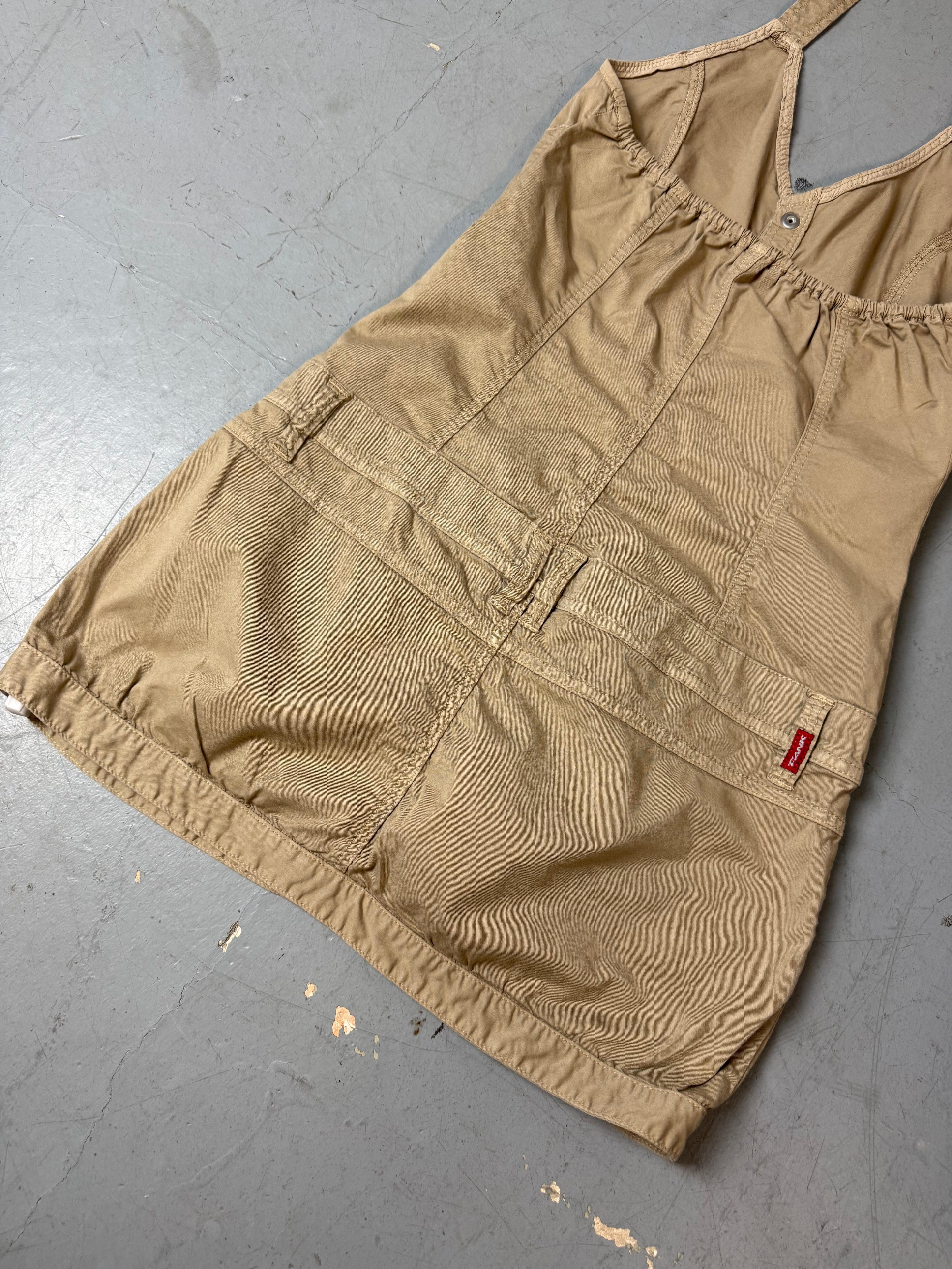 Vintage Neckholder Cargo Dress S/M