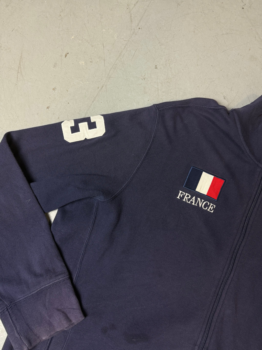 Vintage Polo Ralph Lauren Blue France Zip Jacket XXL