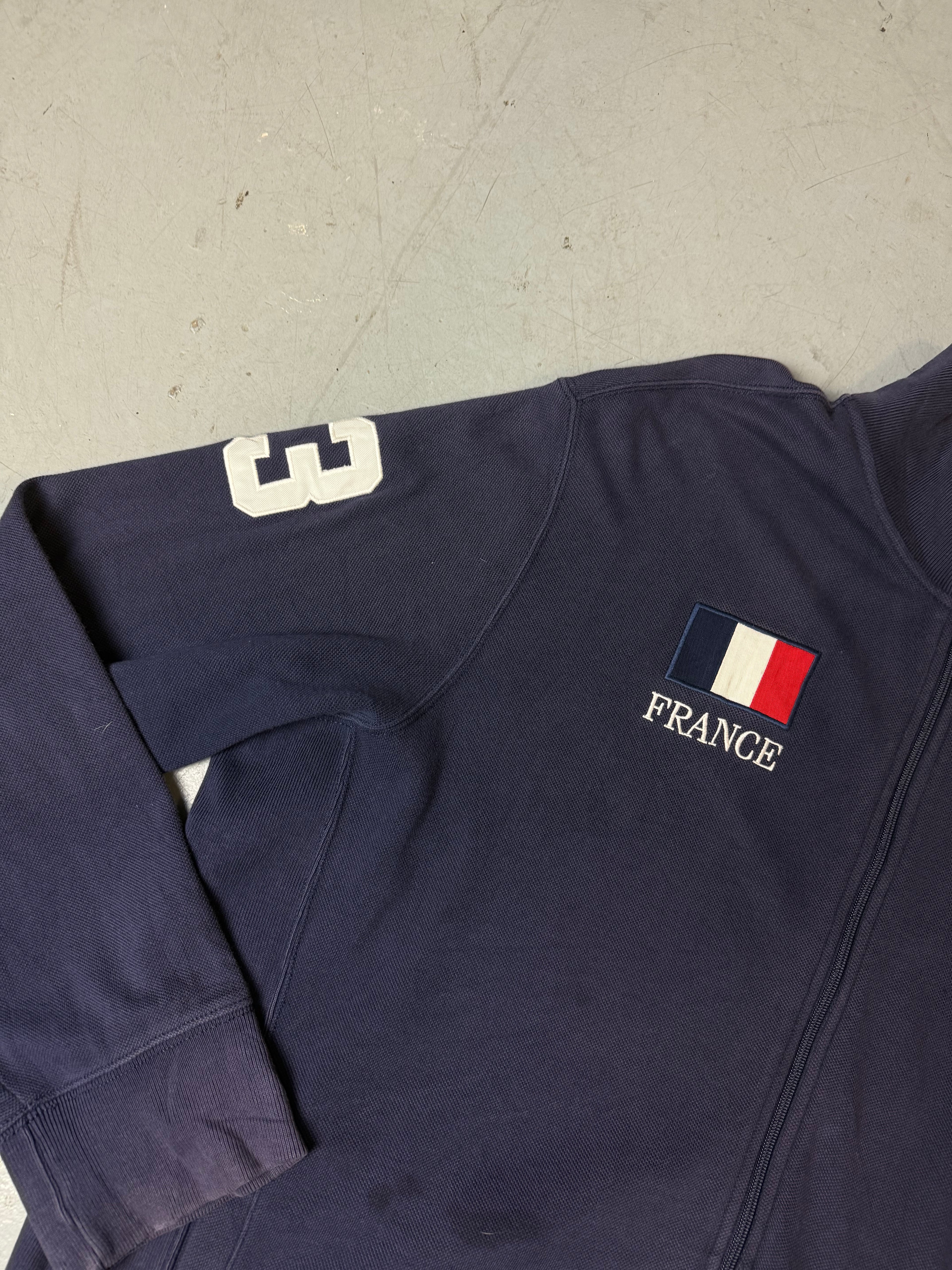 Vintage Polo Ralph Lauren Blue France Zip Jacket XXL