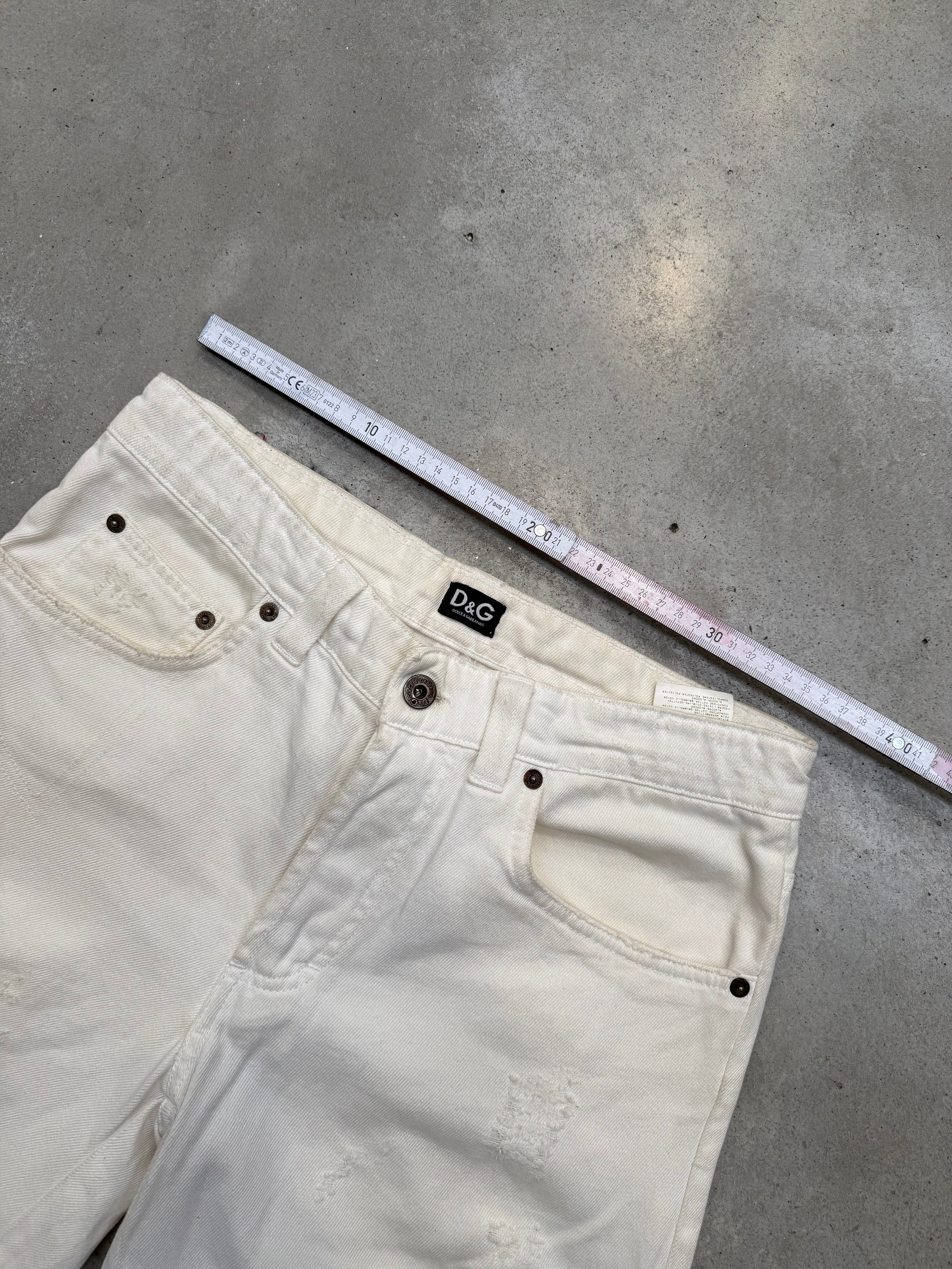 Vintage Dolce&Gabbana White Printed Jorts S