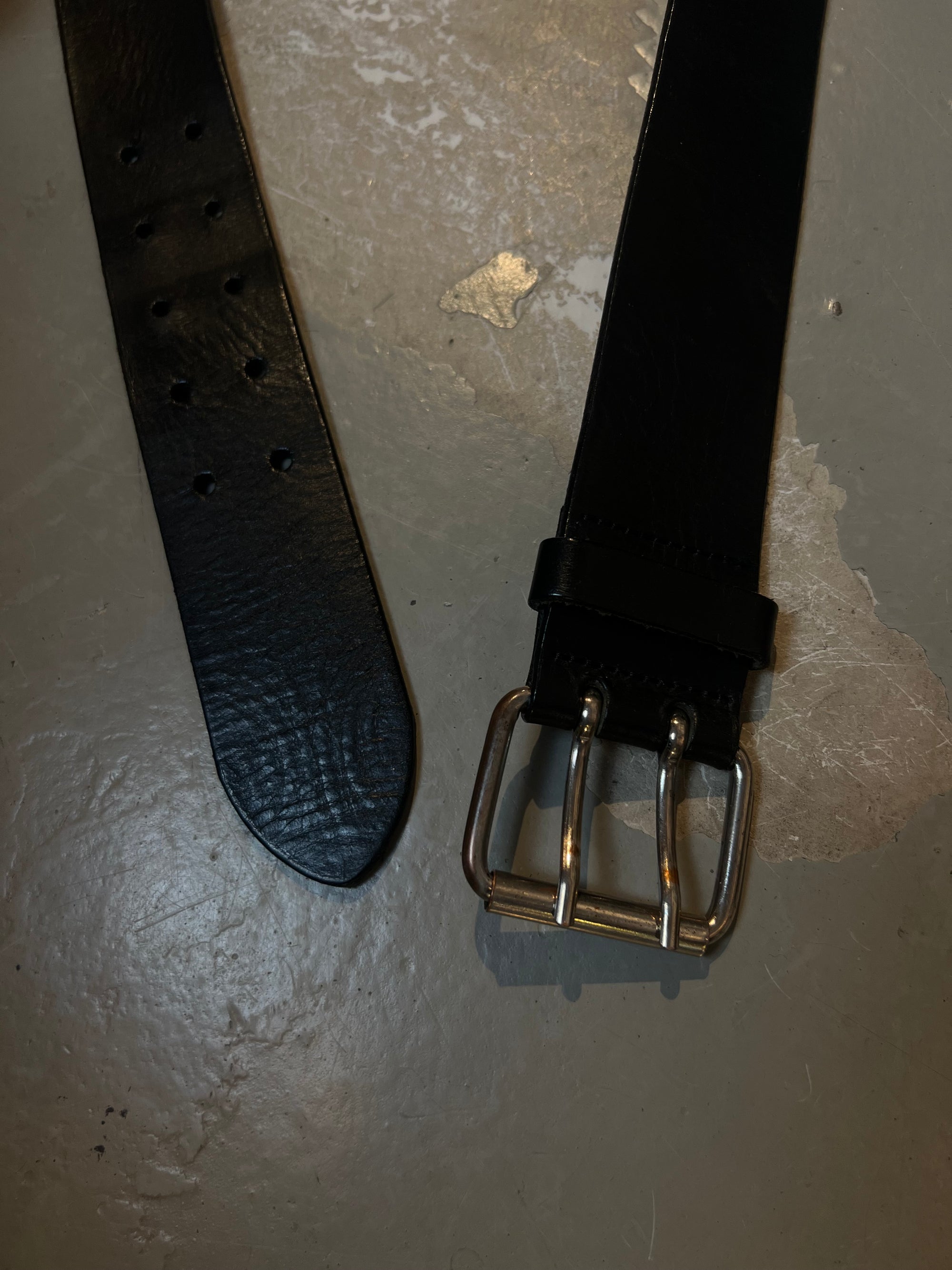 Vintage Black Carhartt Leather Belt