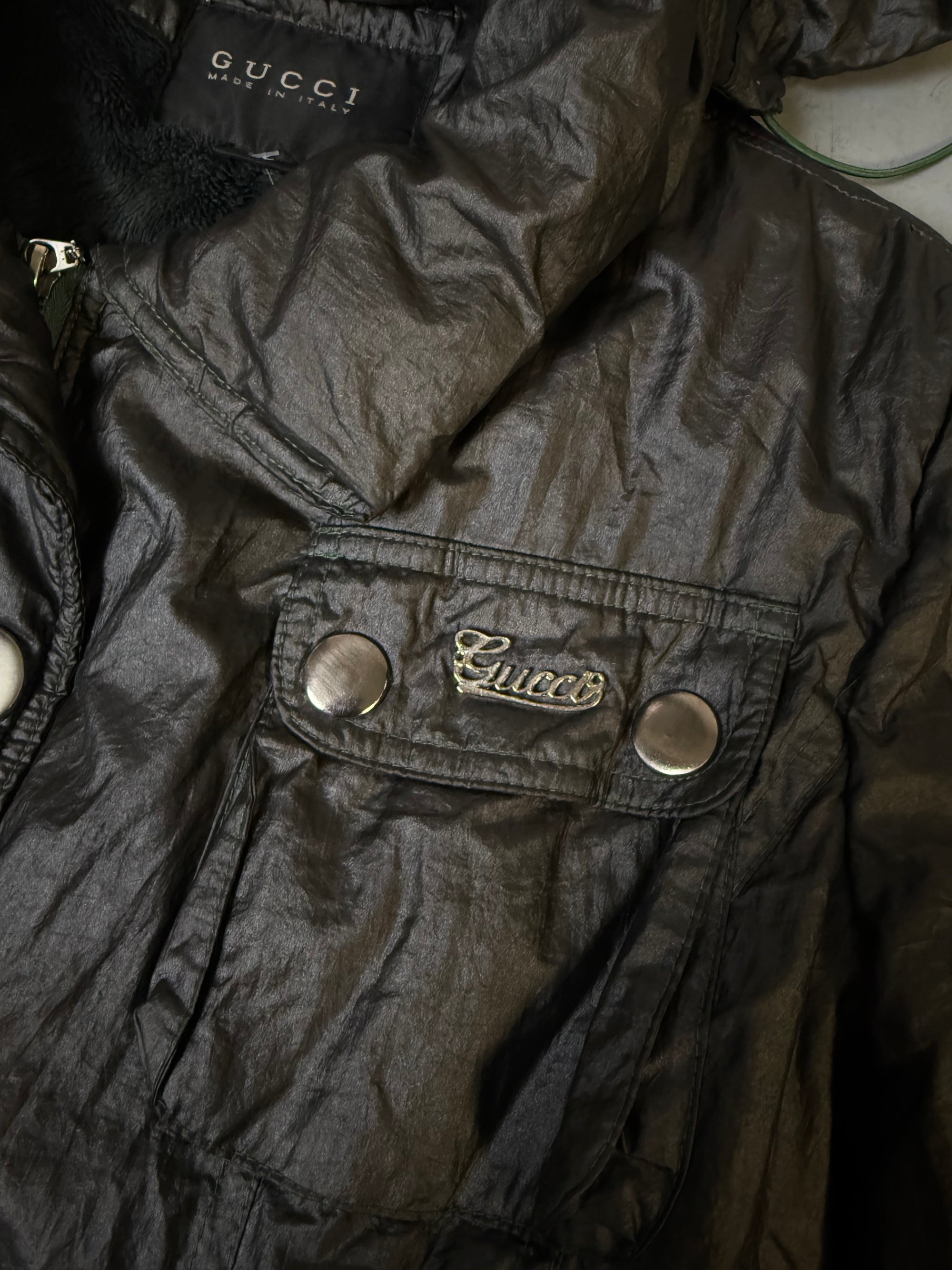 Vintage Gucci Dark Grey Puffer Jacket S/M
