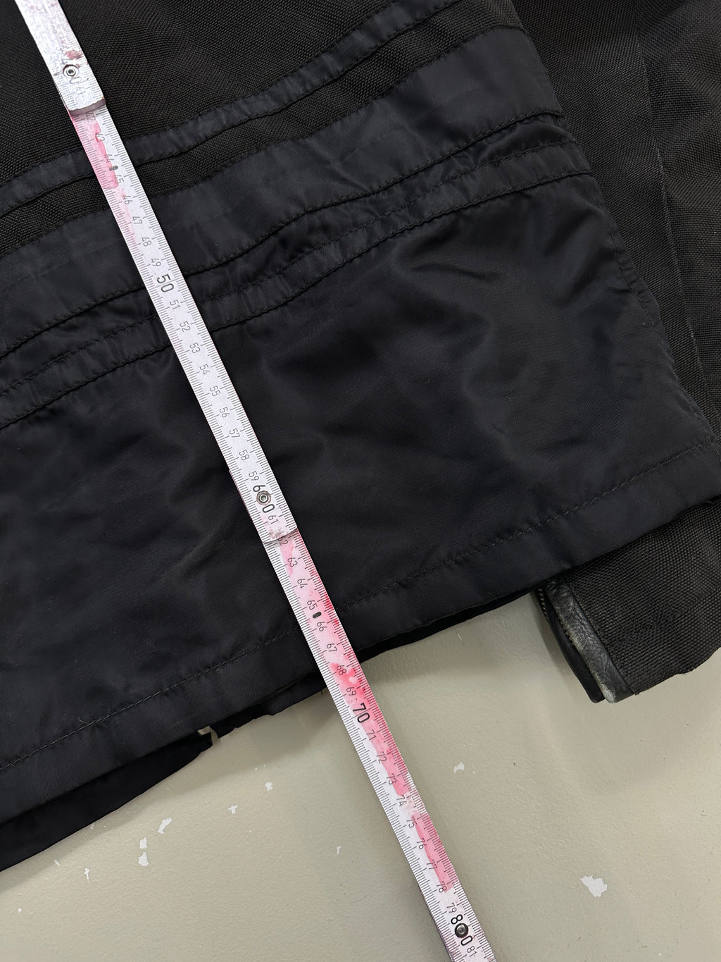 Vintage Dakota Hybrid Leather Jacket für Herren. Y2K Second Hand 2000s Fashion 