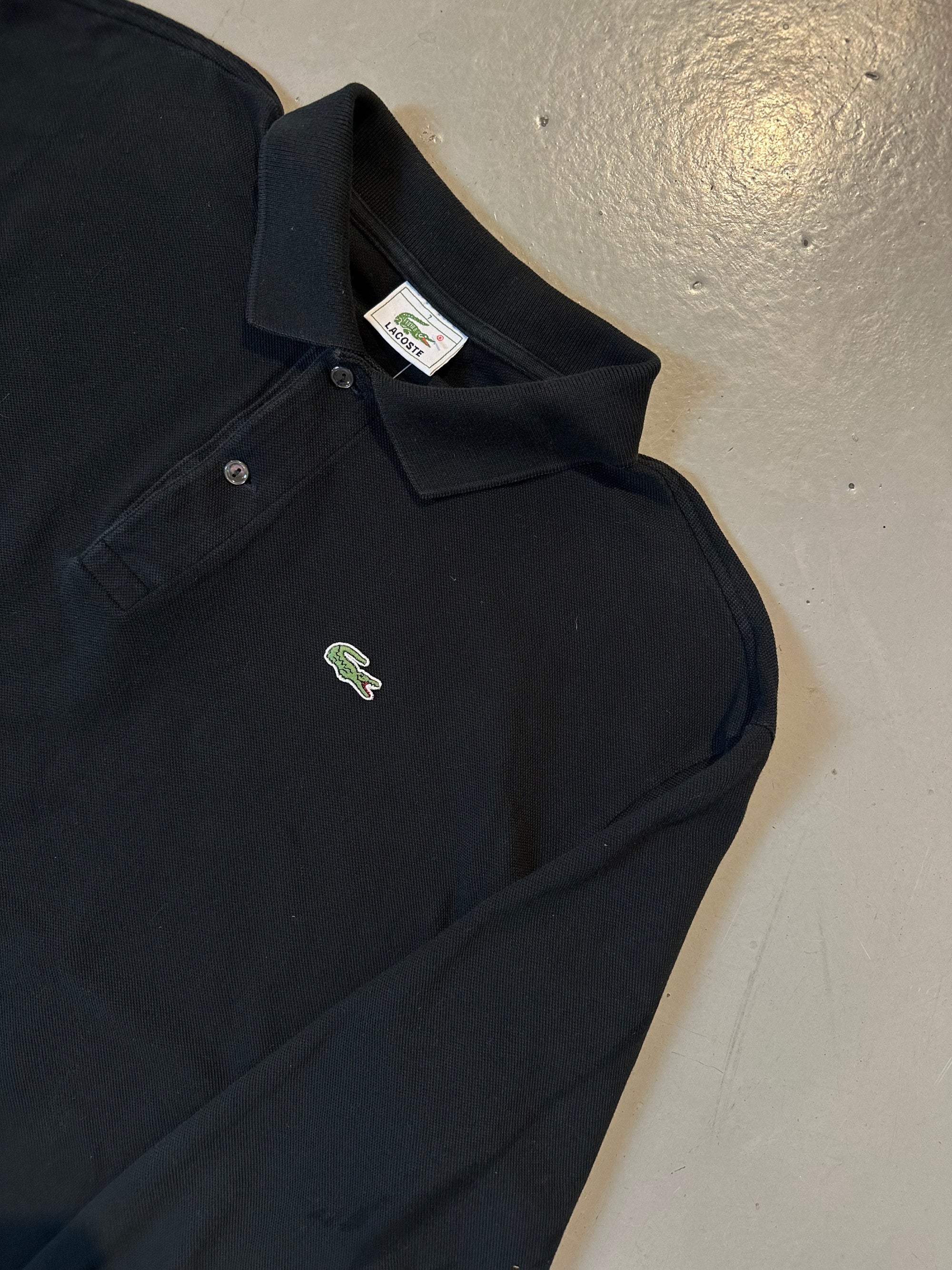 Vintage Black Lacoste Polo Longsleeve L/XL