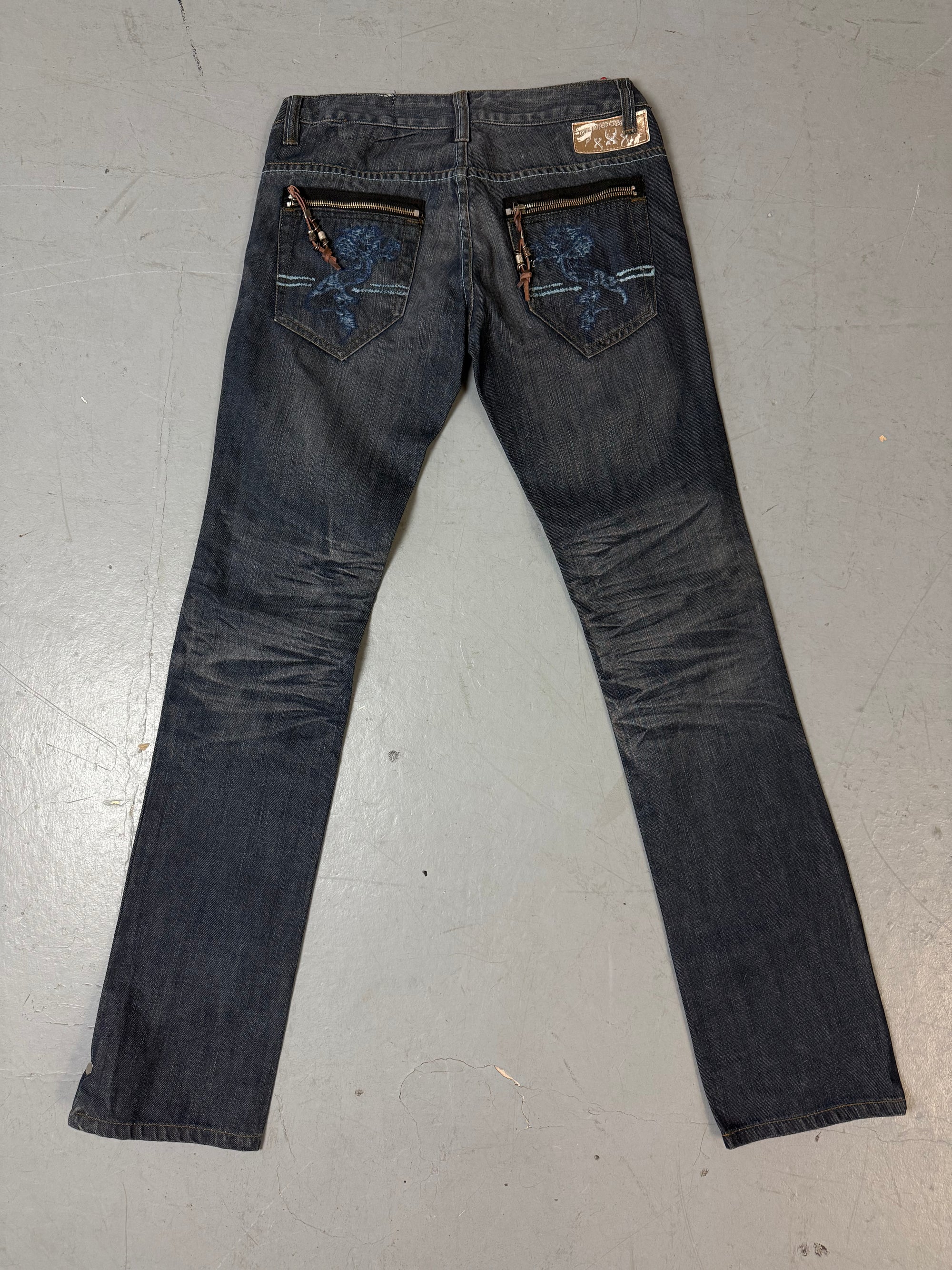 Vintage Unlimited Creativity Low Waist Dark Denim Jeans S