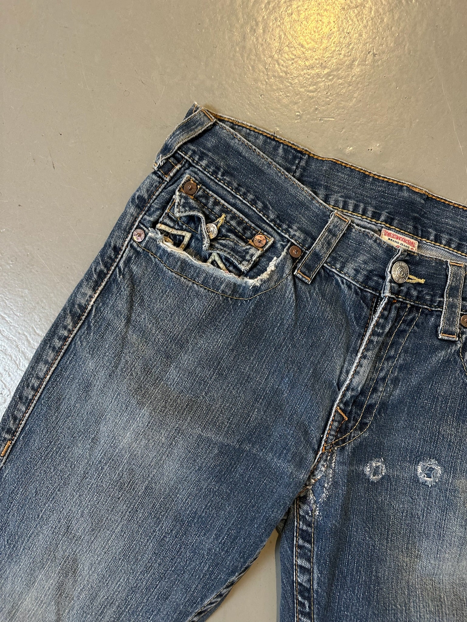 Vintage True Religion Straight Leg Dark Denim L/XL
