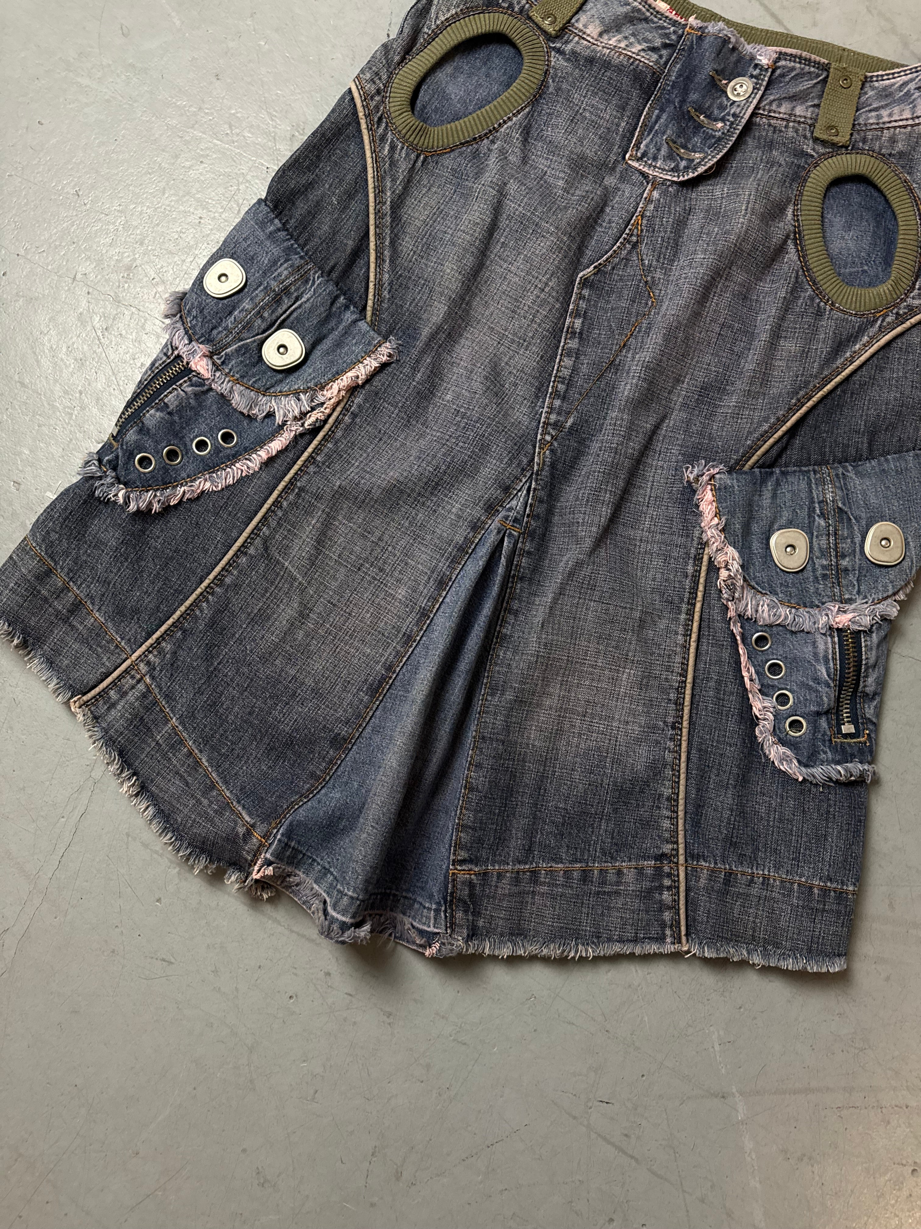 Vintage Miss Sixty Denim Midi Skirt M