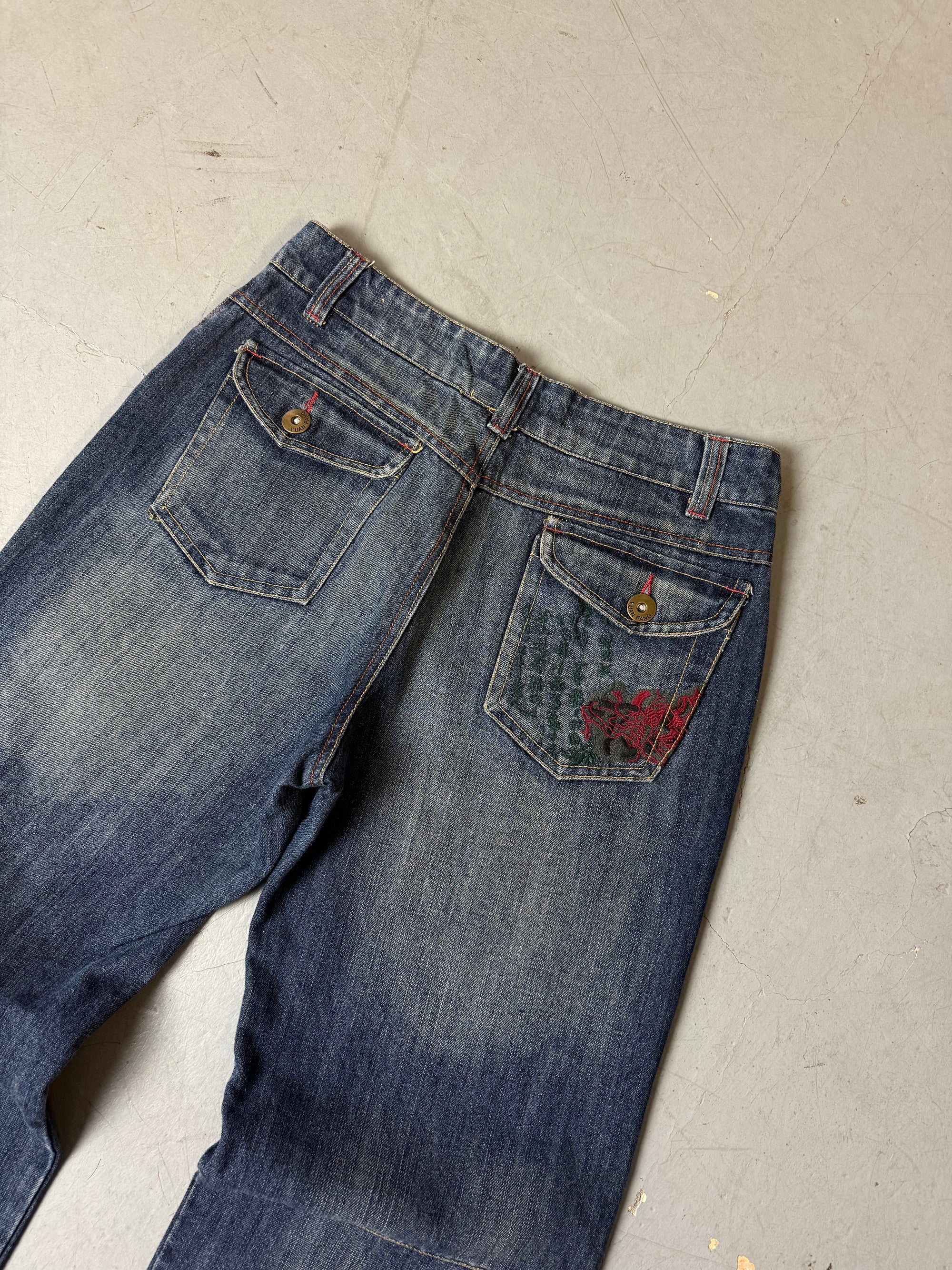 Vintage Yuan Fang Japanese Stitched Baggy Denim S/M