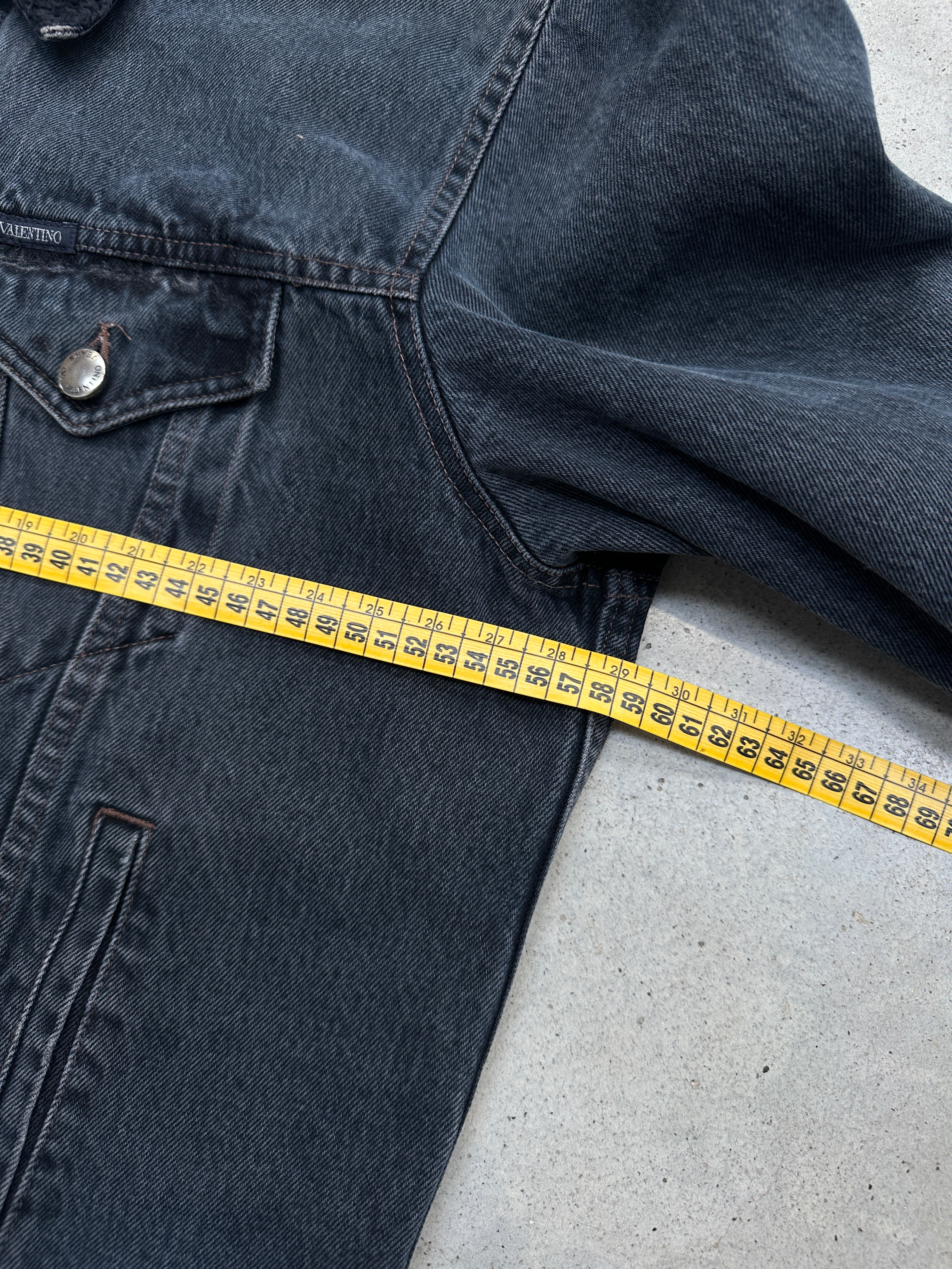 Vintage Valentino Denim Jacket with Teddy Lining L