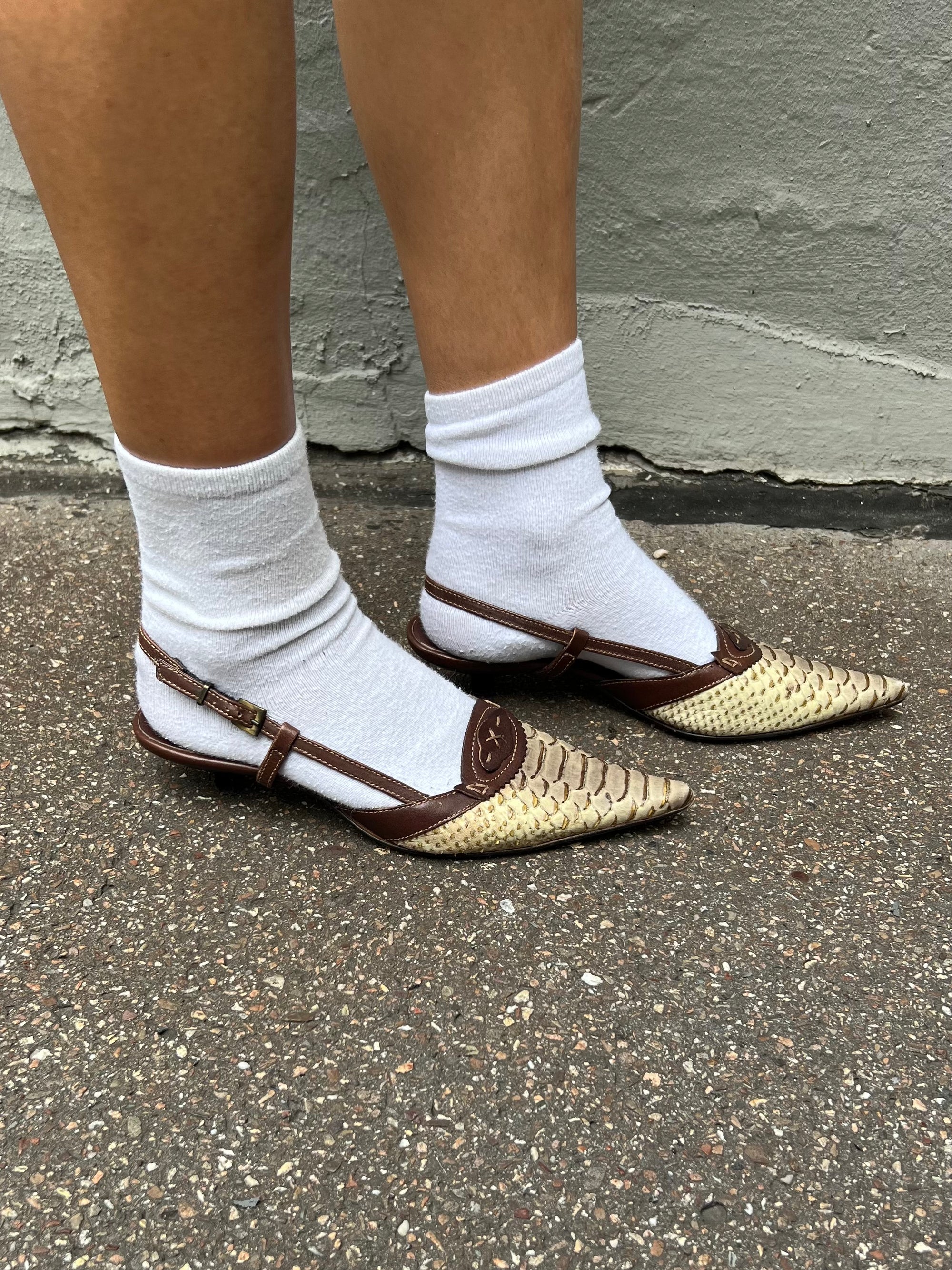 Vintage Animal Leather Heels 36