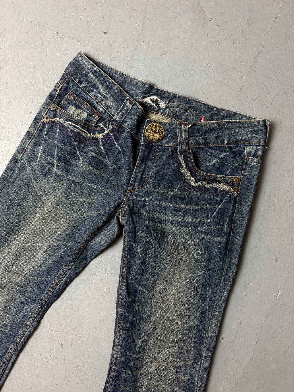 Detailliertes Produktbild von Vintage Big Train Japanese Bootcut Denim M von vorne