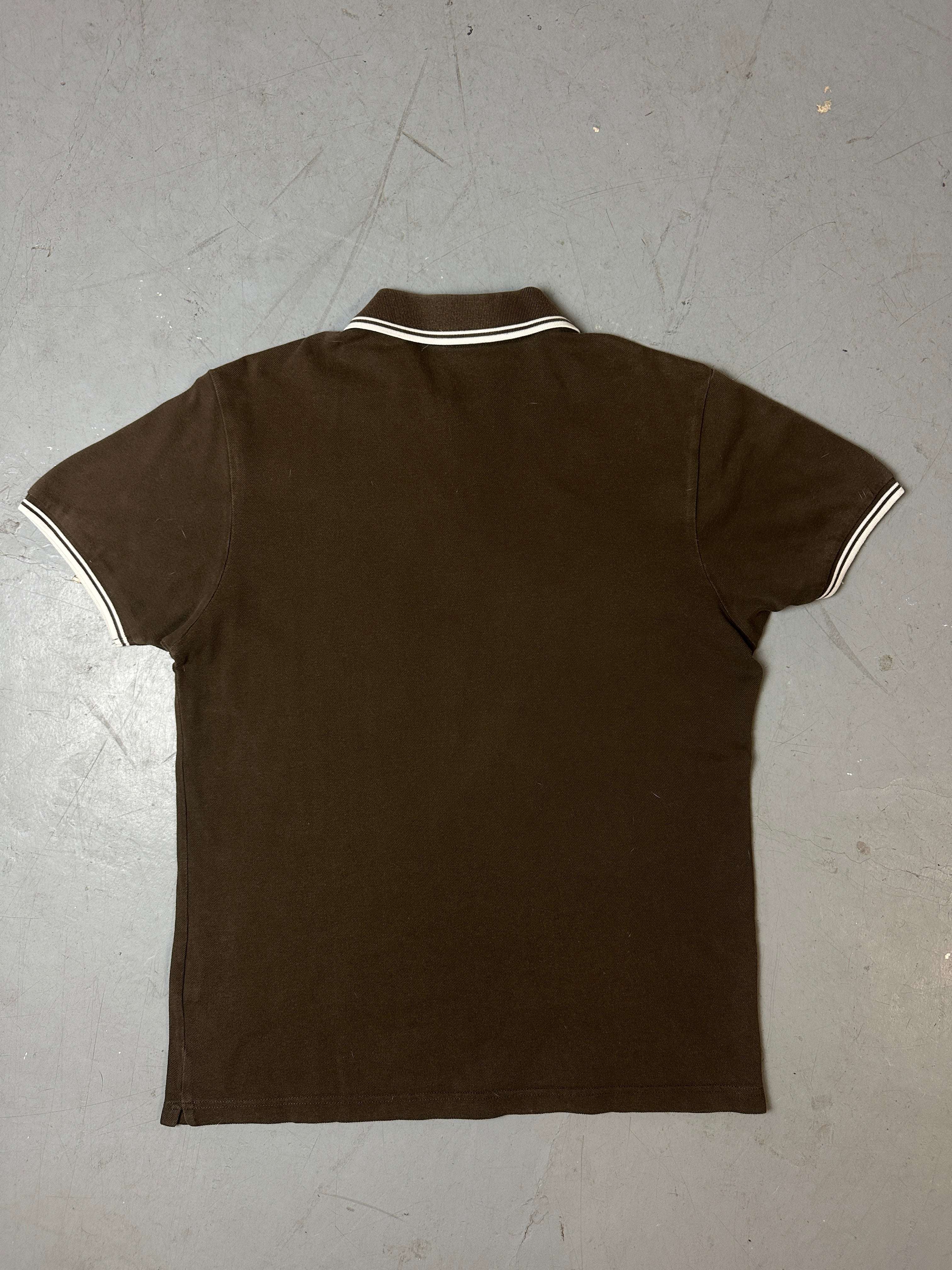 Produktbild von Vintage Brown Moncler Polo von vorne 