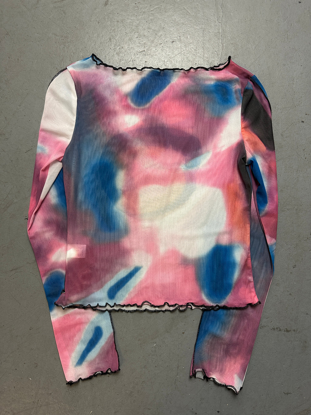 Produktbild von Vintage See-Through Longsleeve S von hinten