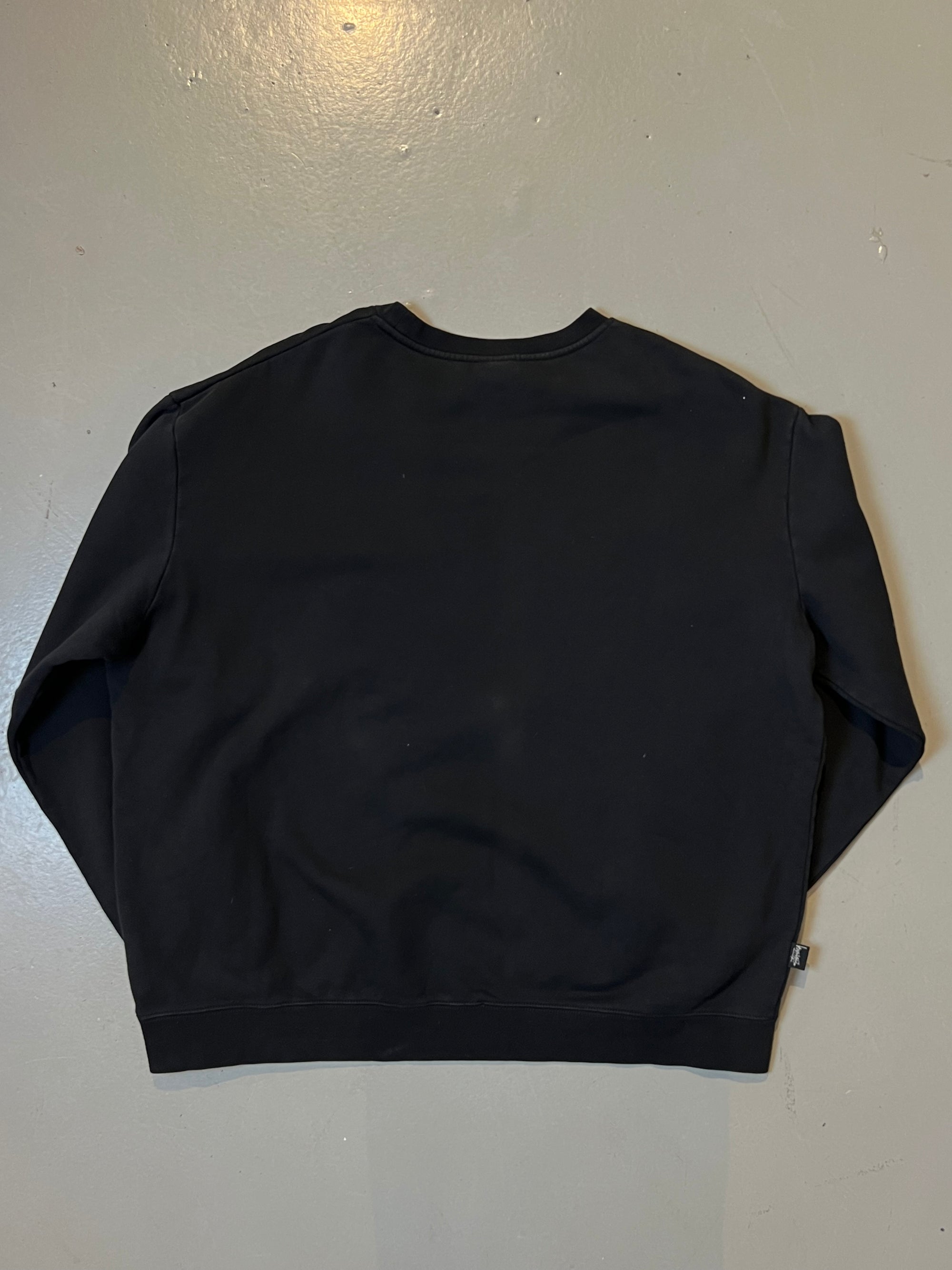 Vintage Black Stüssy Sweater With Cubes Print XXL