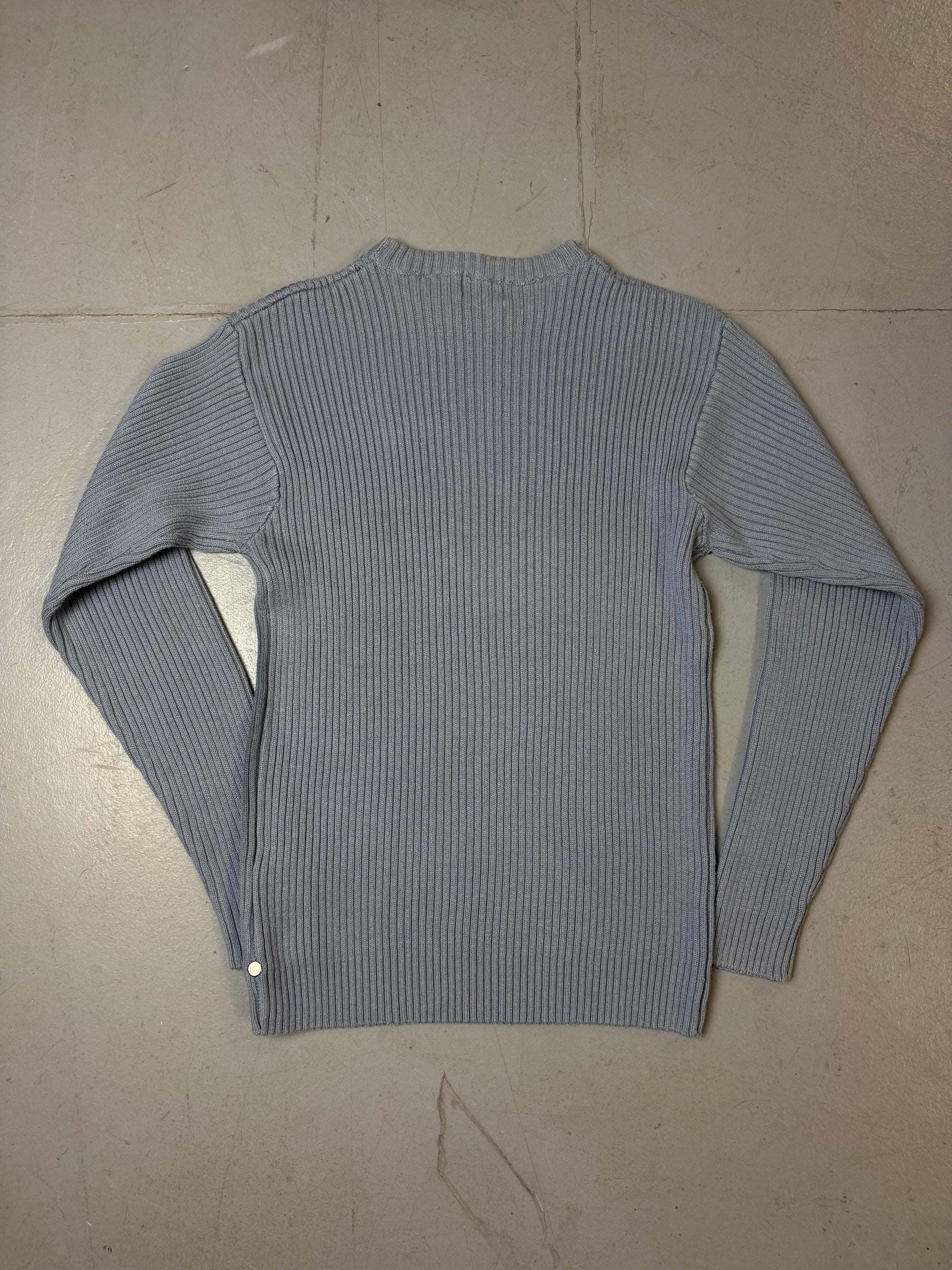 Vintage Explorer Blue Printed Knit Sweater S/M