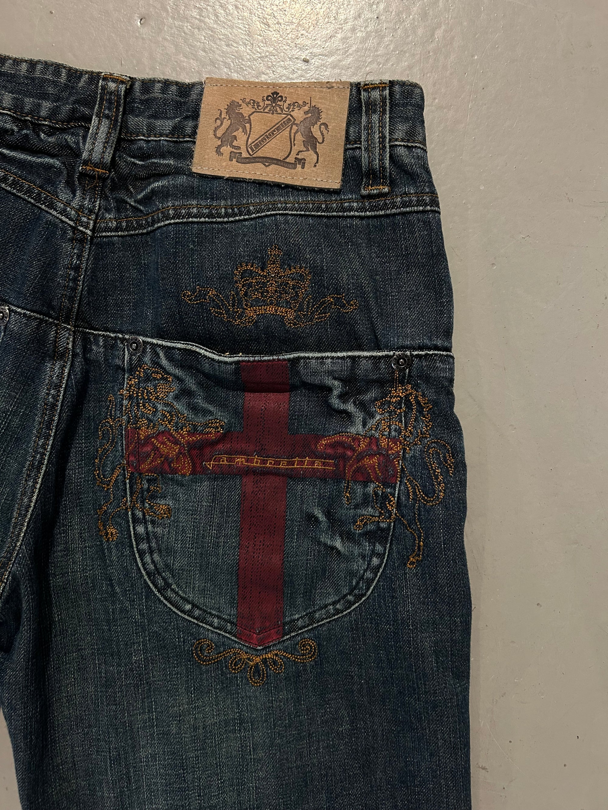 Vintage Lambretta Straight Leg Dark Denim L/XL