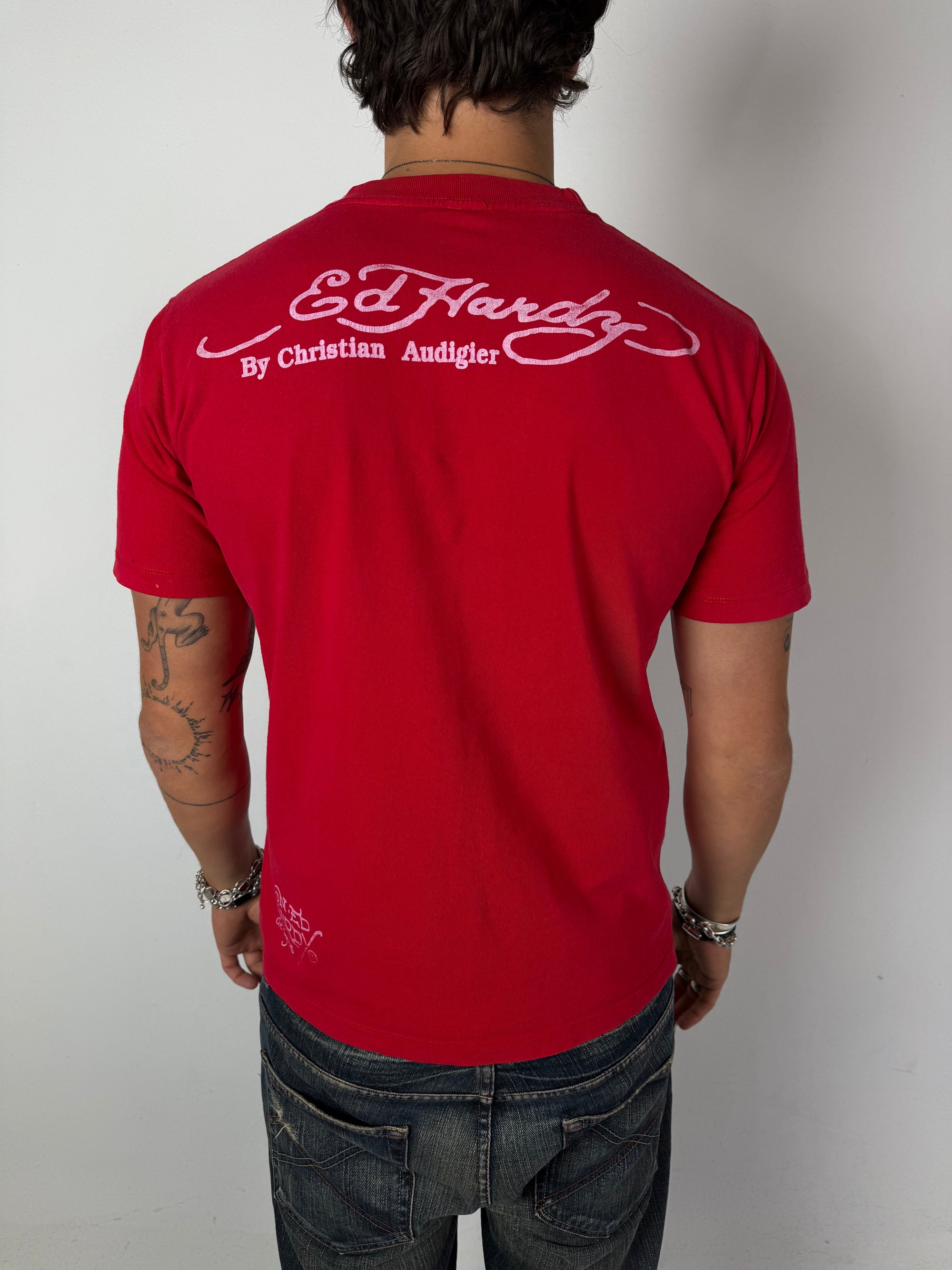 Vintage Ed Hardy Red Love Kills Slowly T-Shirt L