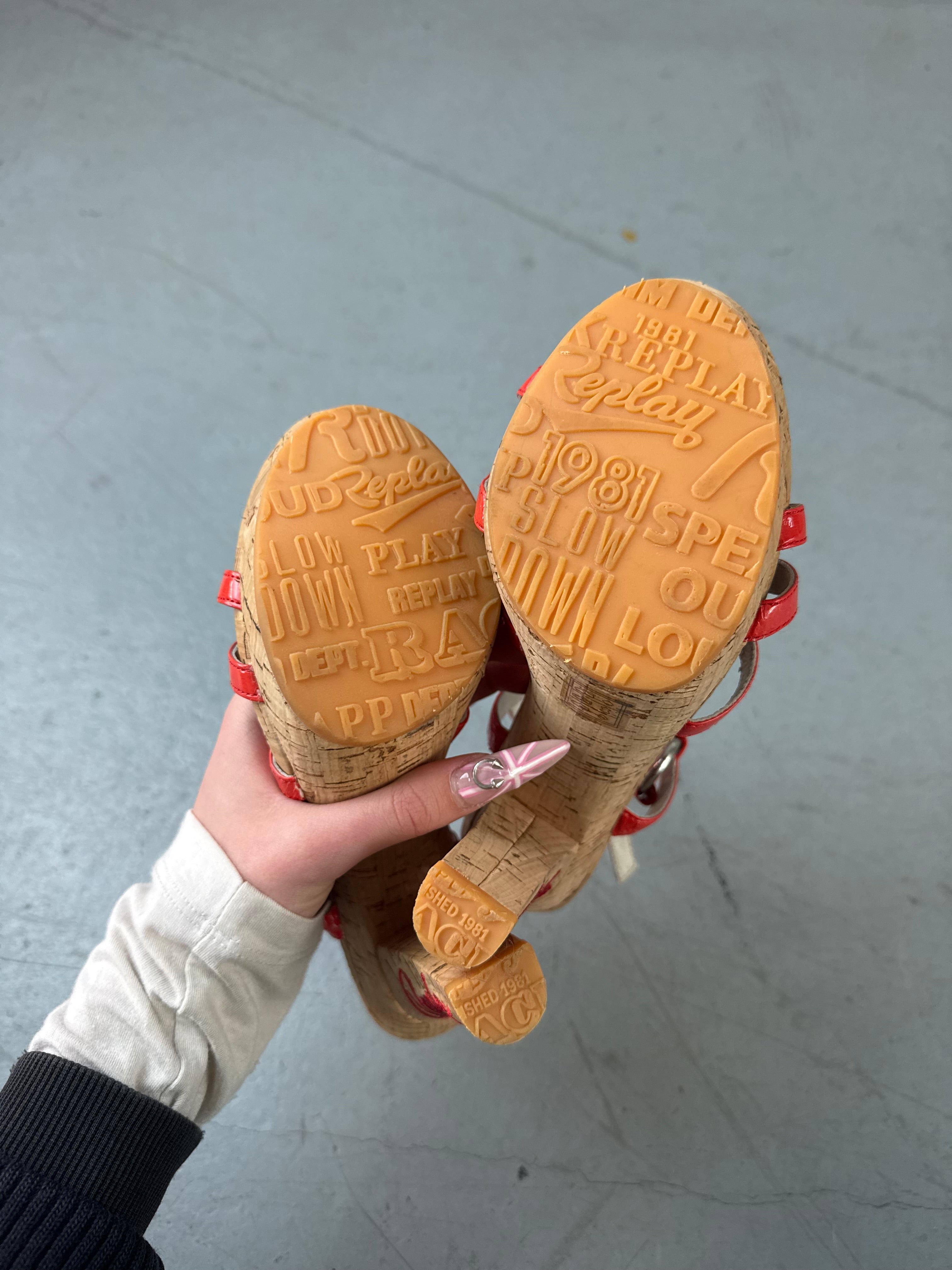 Vintage Replay Kork Pumps in 36 für Girls Y2K Fashion 