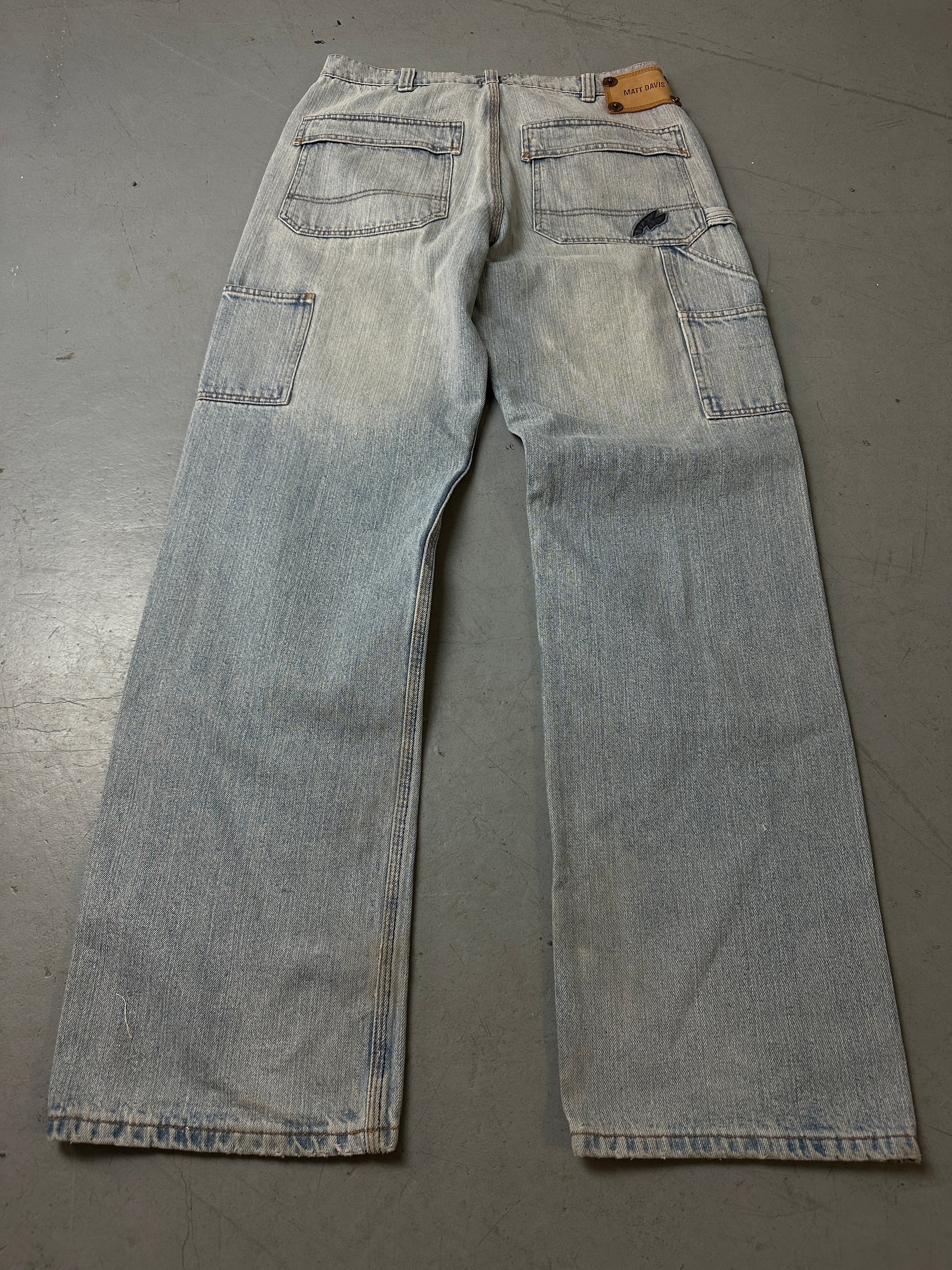 Produktbild von Vintage Patched Denim Jeans von hinten 