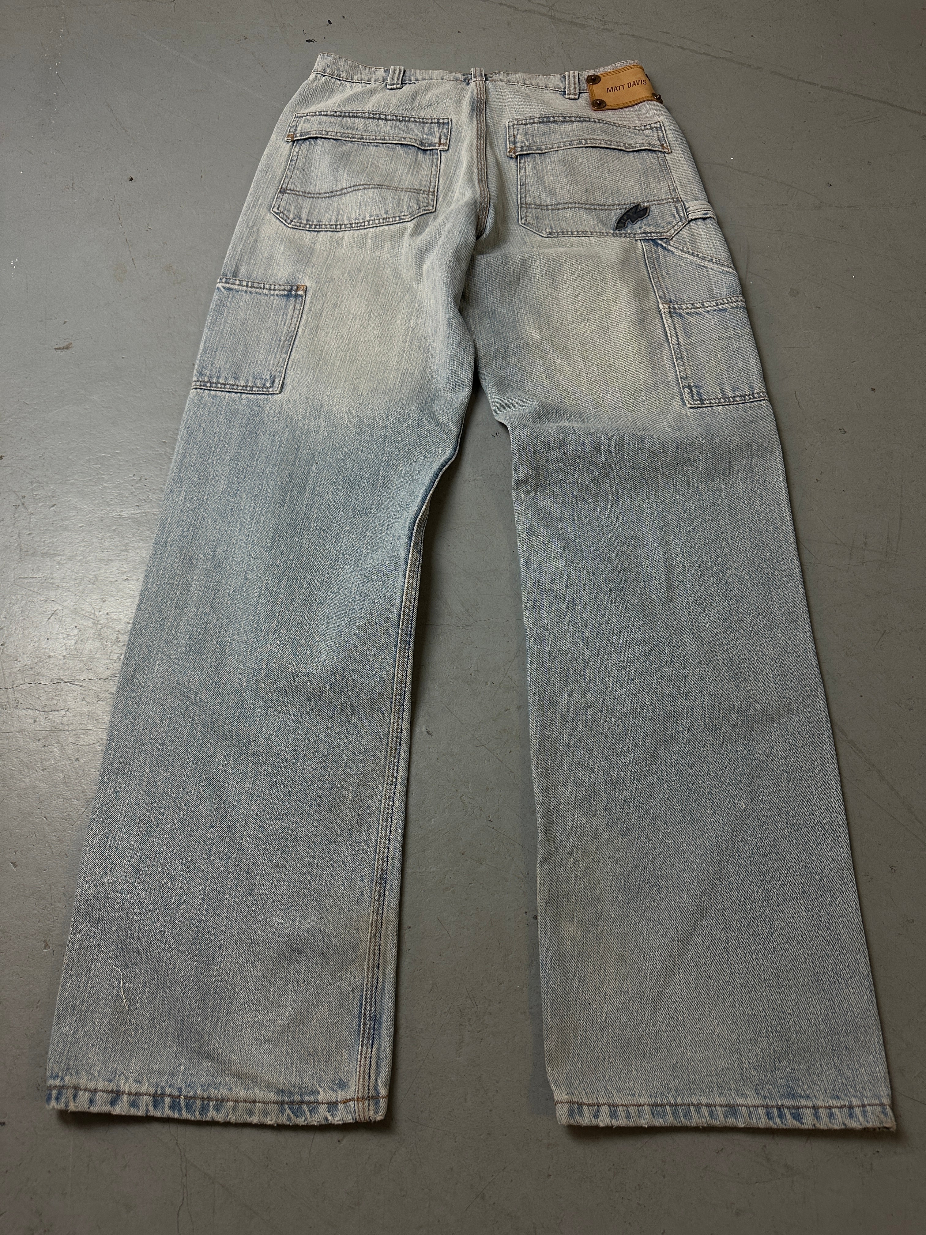Produktbild von Vintage Patched Denim Jeans von hinten 