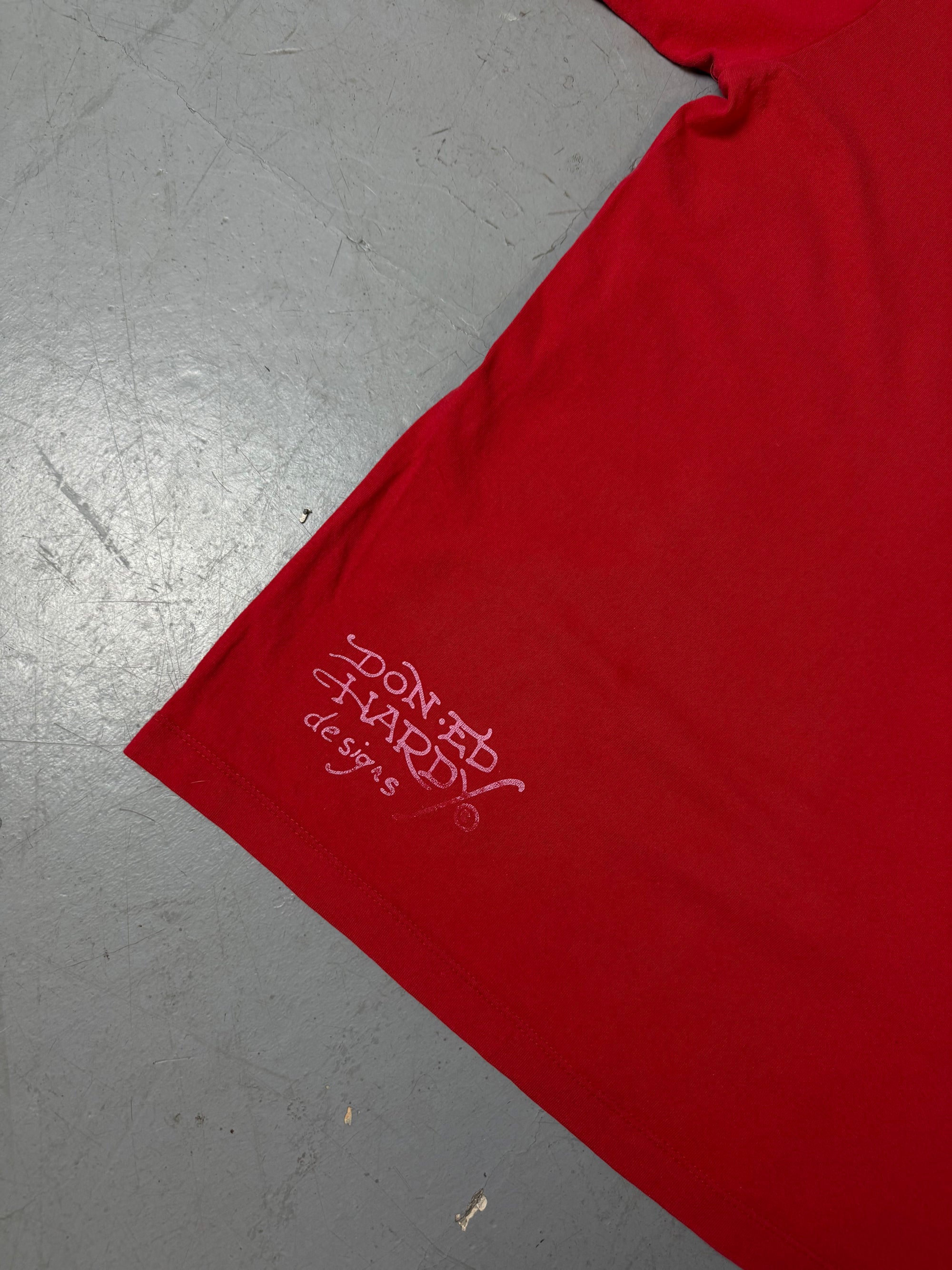Vintage Ed Hardy Red Love Kills Slowly T-Shirt L