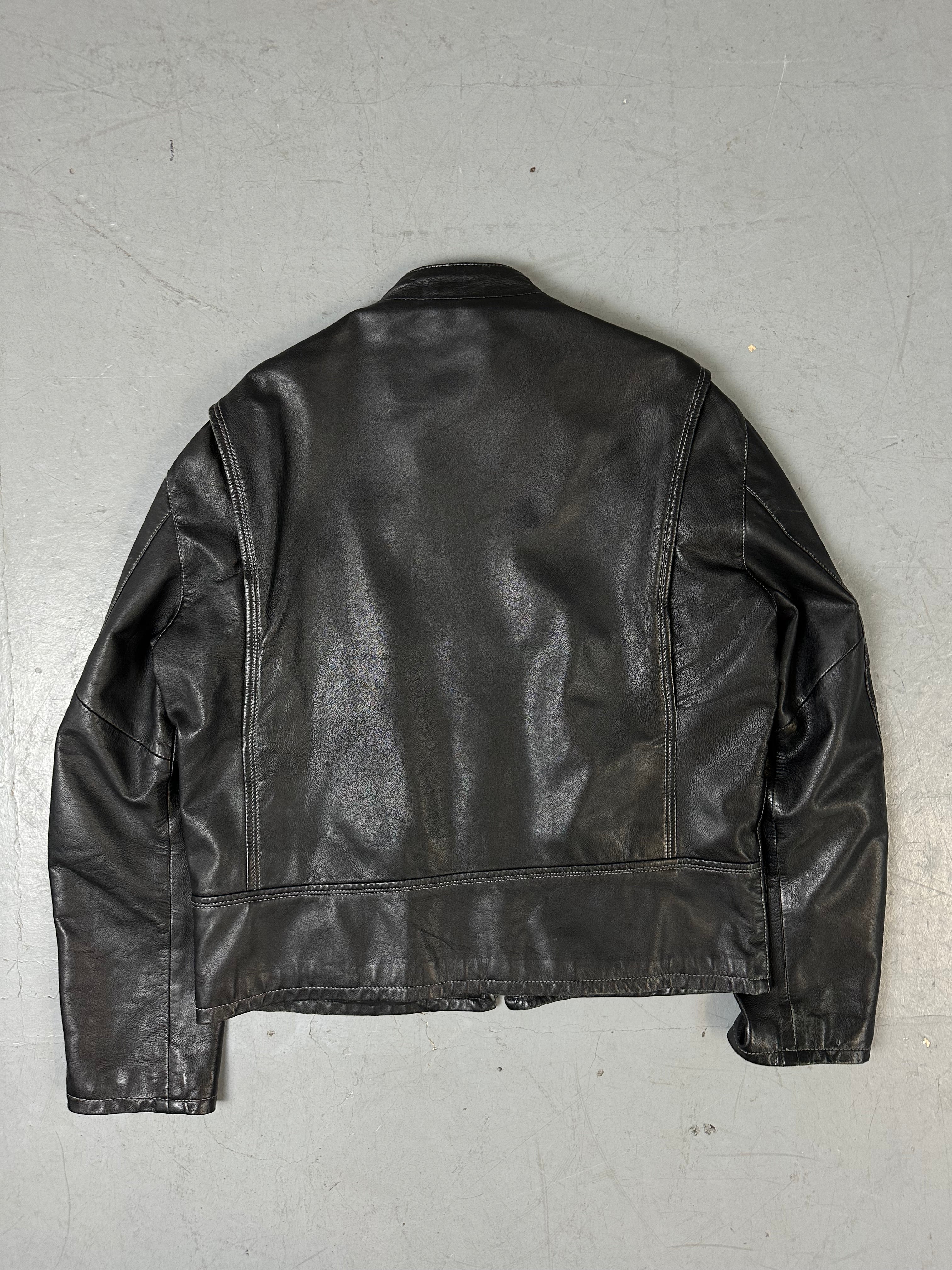 Eine schicke schwarze vintage Lederjacke von joop
