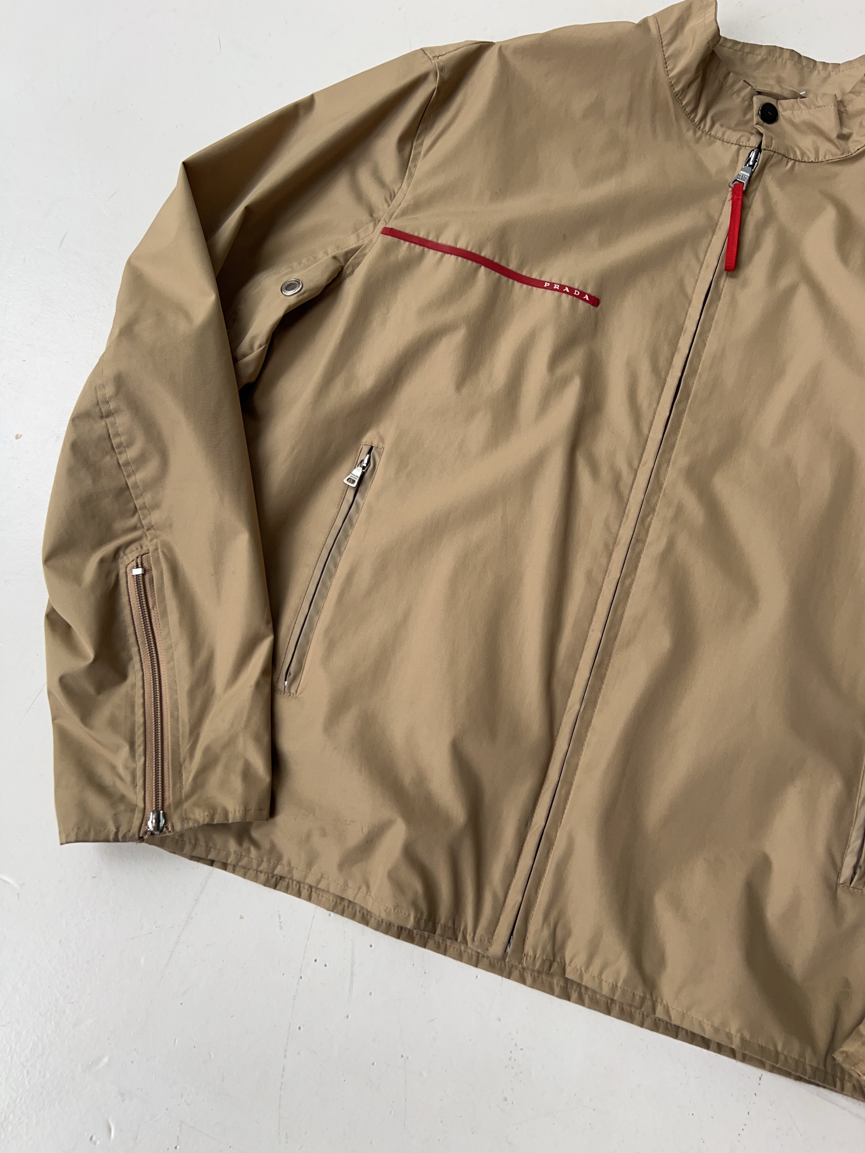 Vintage Prada Beige Windbreaker (L)