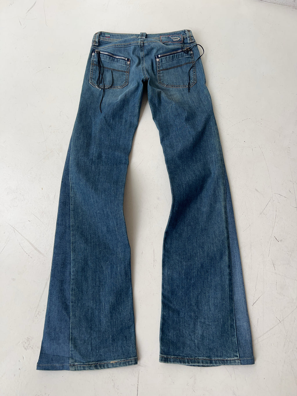 Vintage Diesel Low Waisted Reworked Jeans (XS)