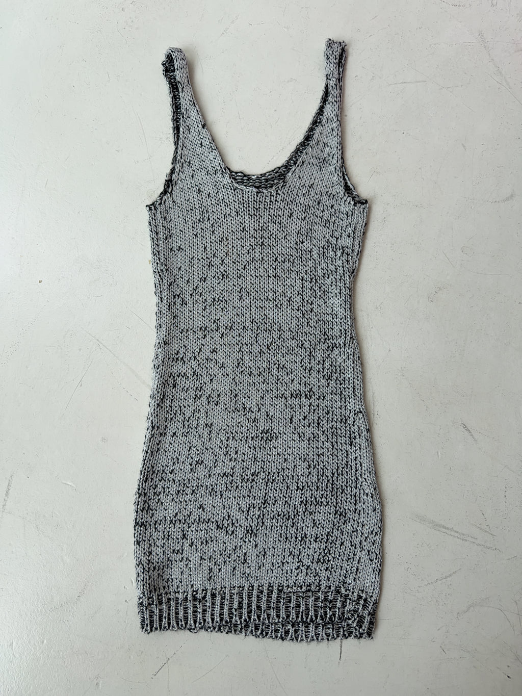 Vintage Silver Knit Dress (M)