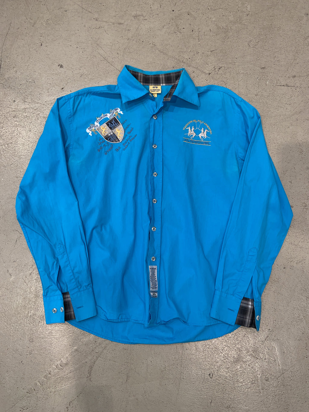 Vintage La Martina Blue Shirt (L)