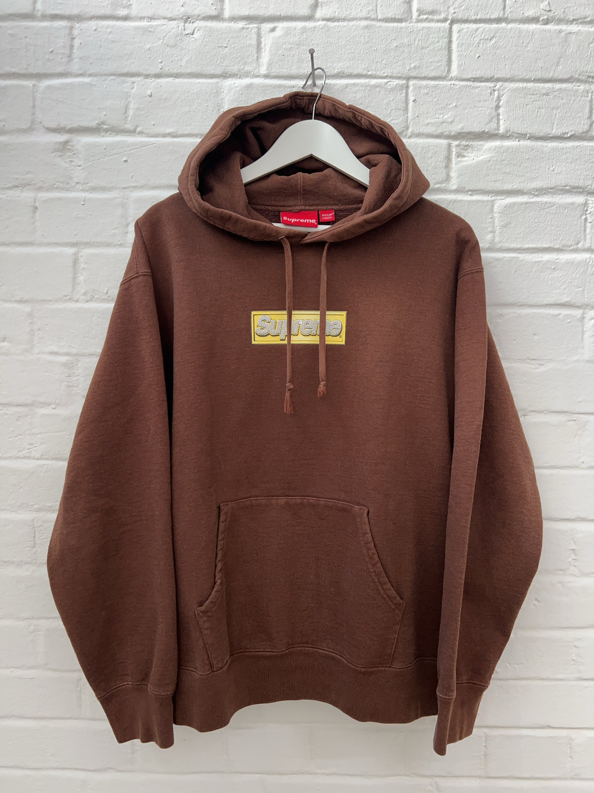 Supreme Bling Box Logo Hooded Sweatshirt (M)