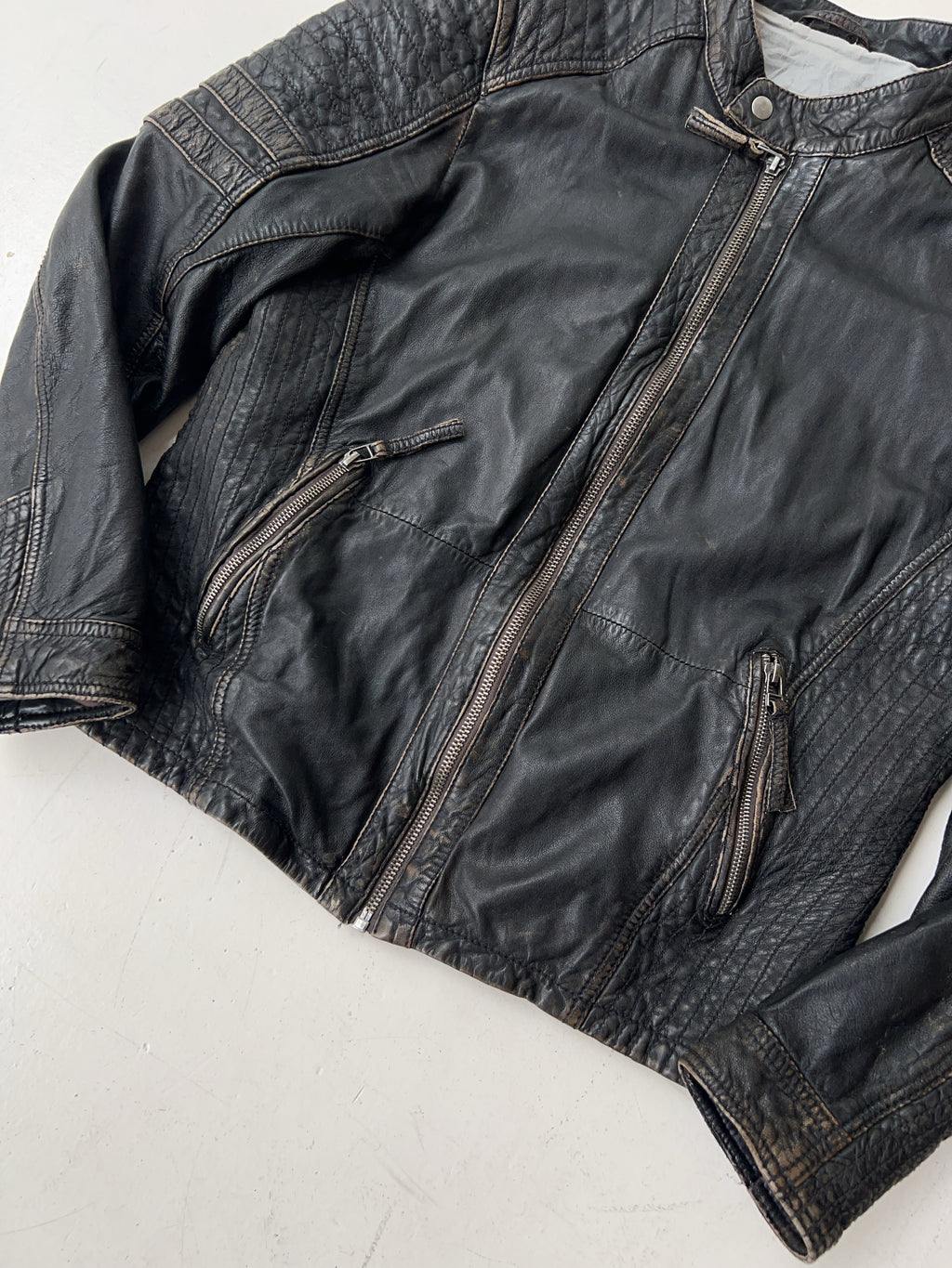 Vintage Trapper Leather Jacket (M)