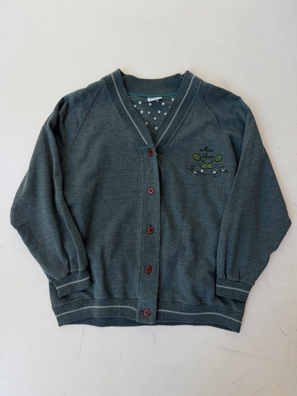 Vintage Plush Line Cardigan (L)