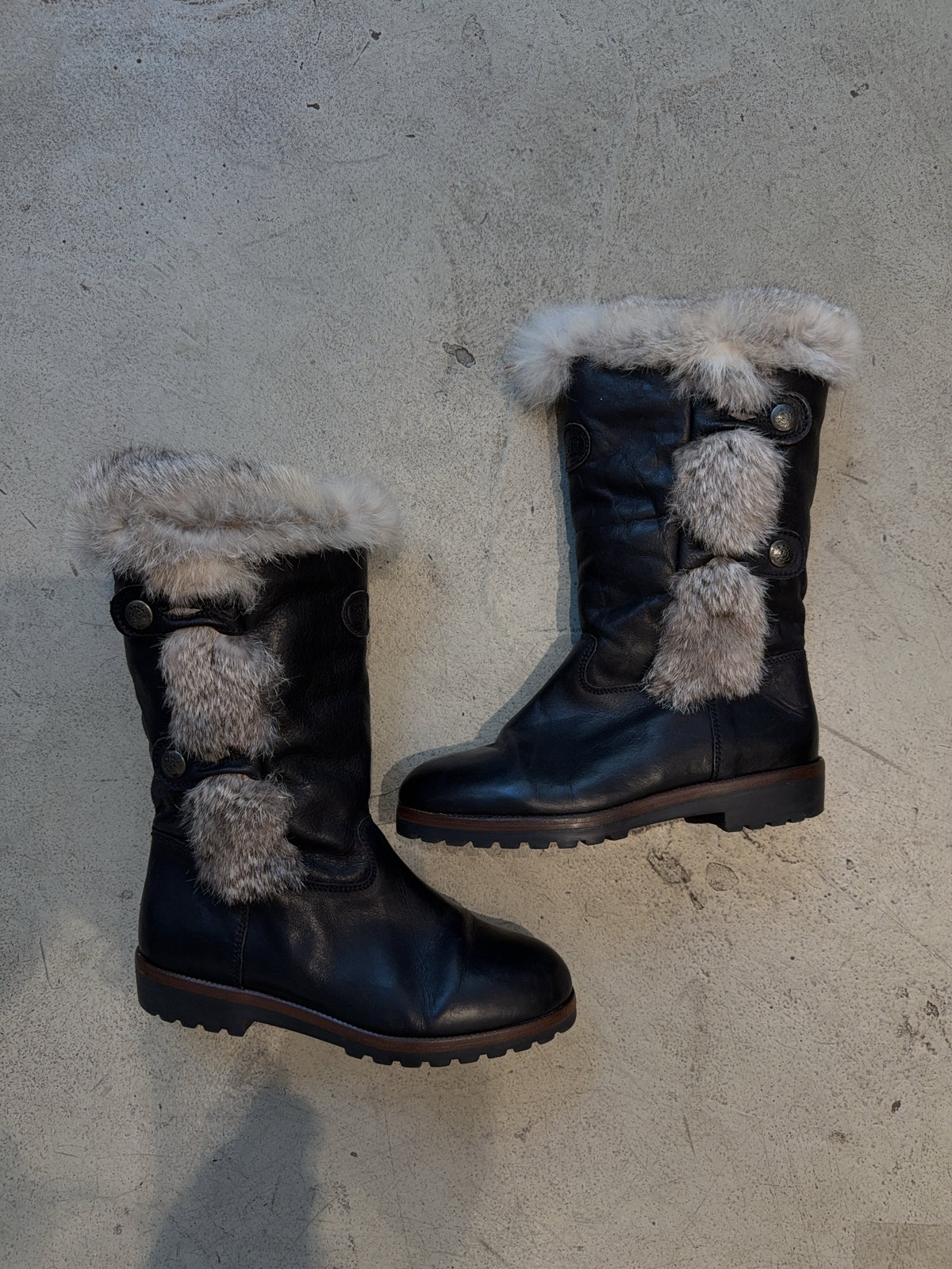 Vintage Diadora Black Boots (37)