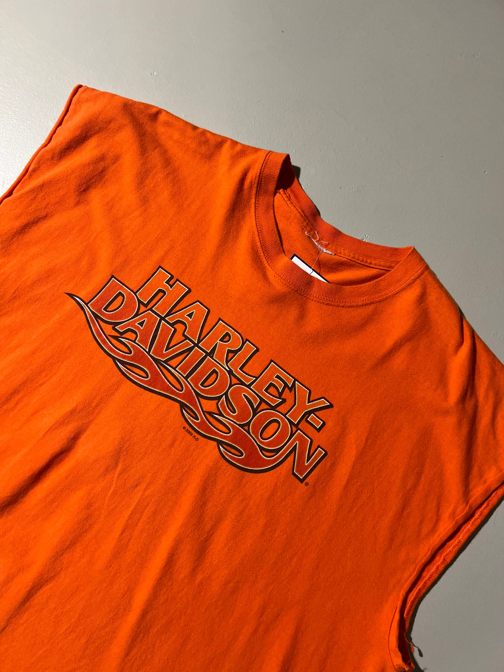 Vintage Harley Davidson Orange Tanktop XL/XXL
