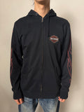 Tragebild von Vintage Harley Davidson Zip Up Hoodie M von vorne