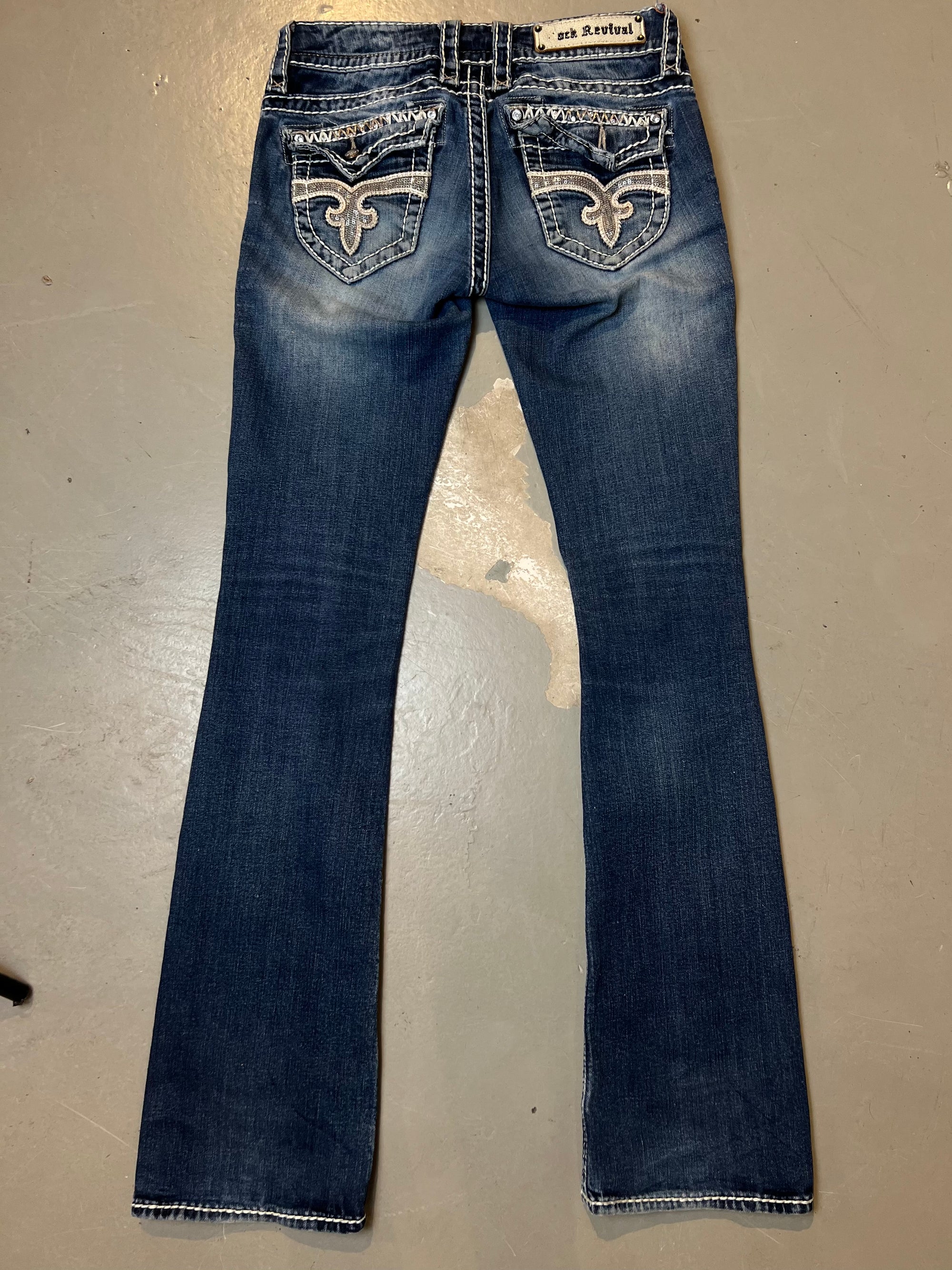Vintage Rock Revival Glitter Denim S