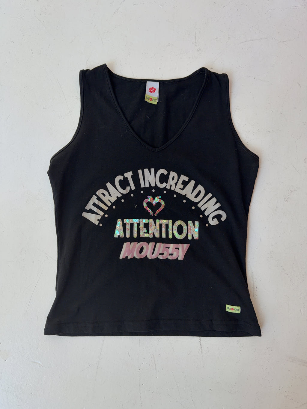 Vintage Red Kiss Top (L)