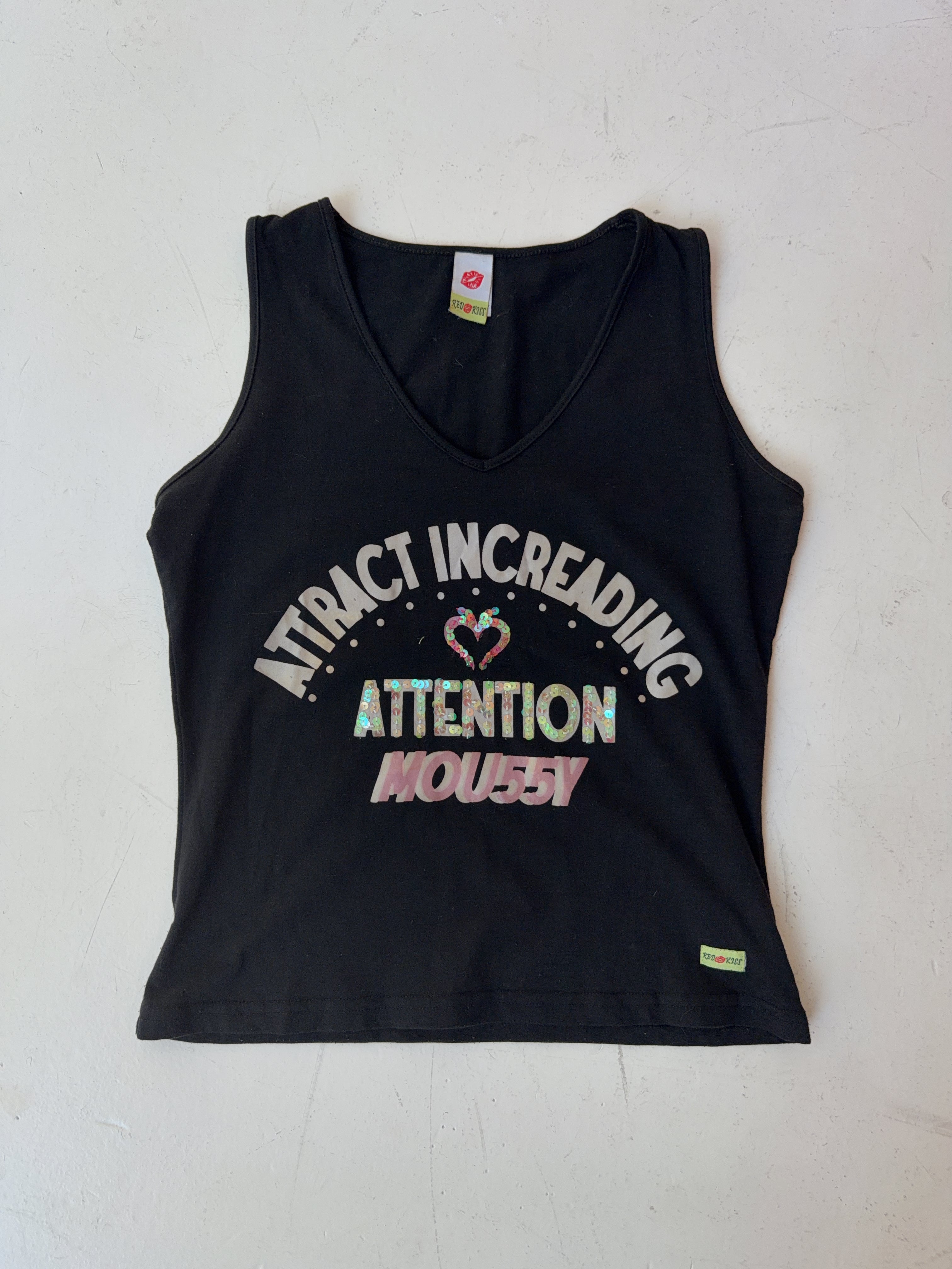 Vintage Red Kiss Top (L)