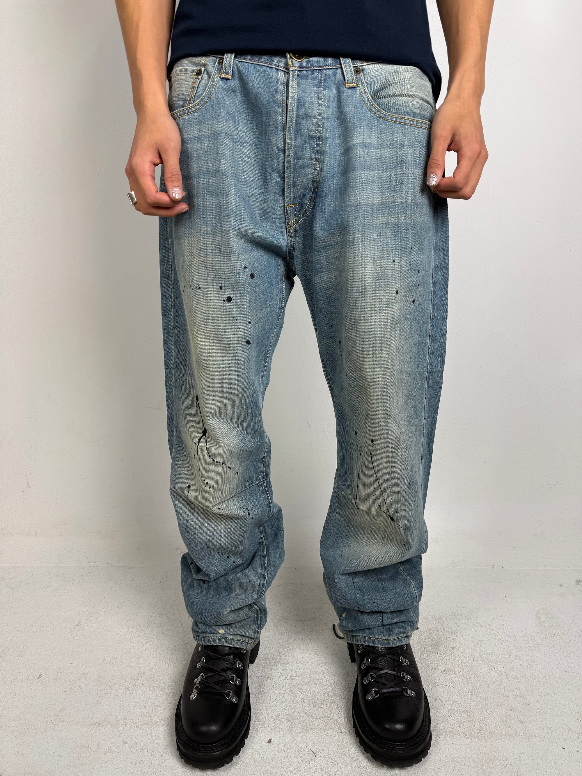 Vintage Ed Hardy Baggy Denim with Panther Backpockets M/L