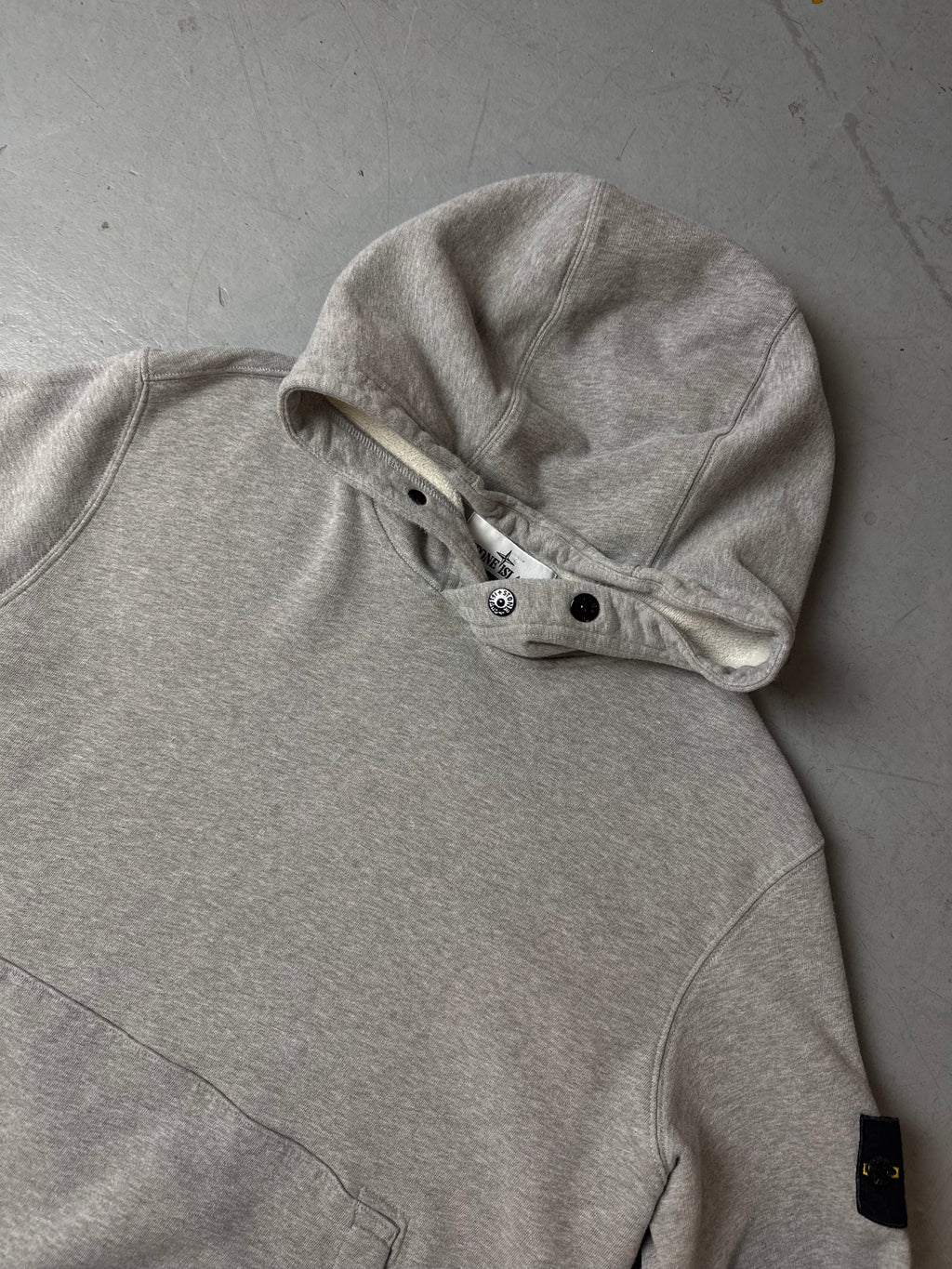 Vintage Stone Island Grey Hoodie L