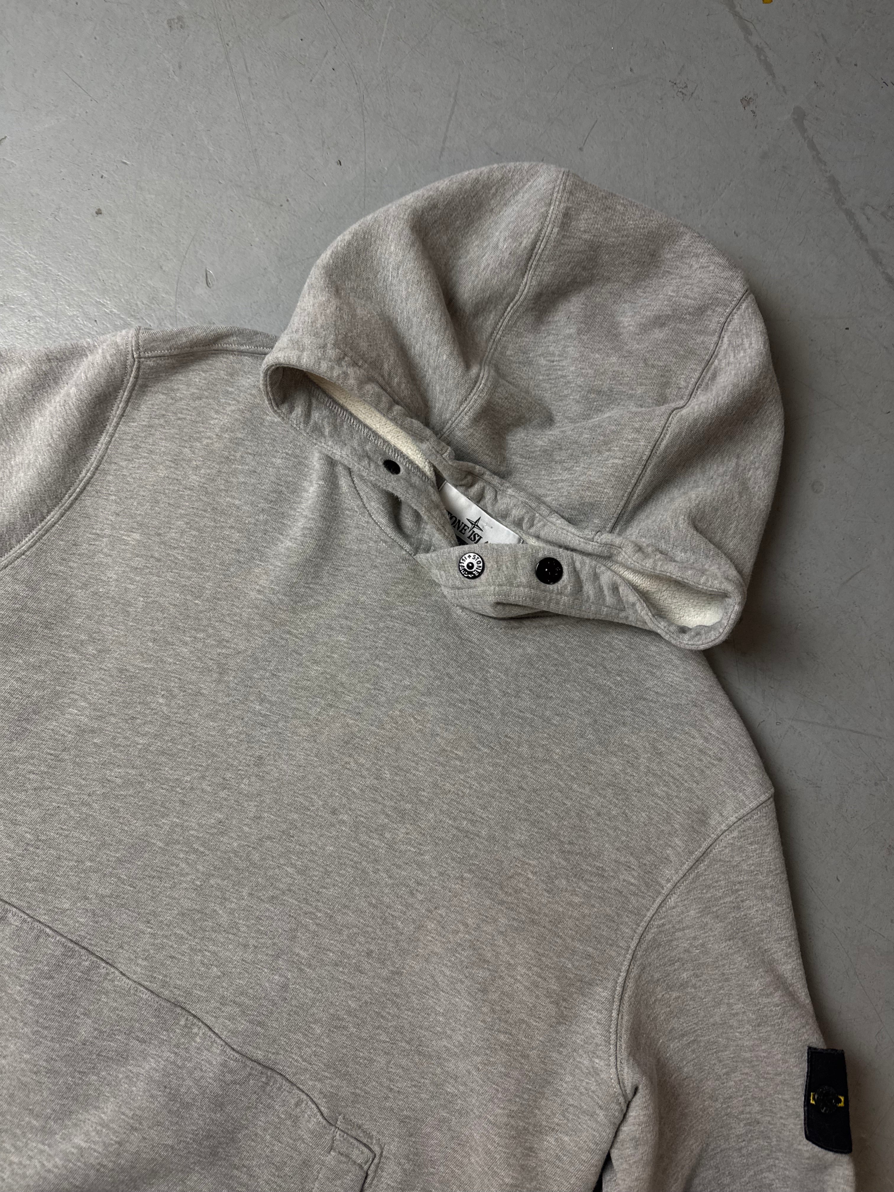 Vintage Stone Island Grey Hoodie L
