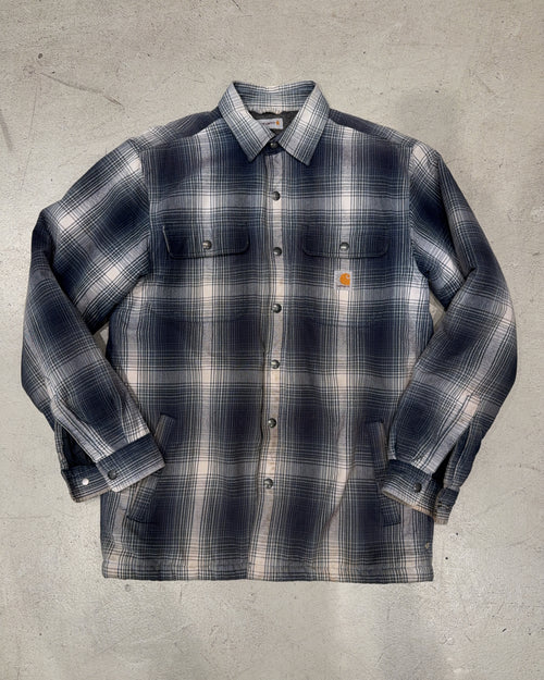 Vintage Carhartt Jacke (M) Übergangsjacke von Carhartt Weiß blau kariert für Herren