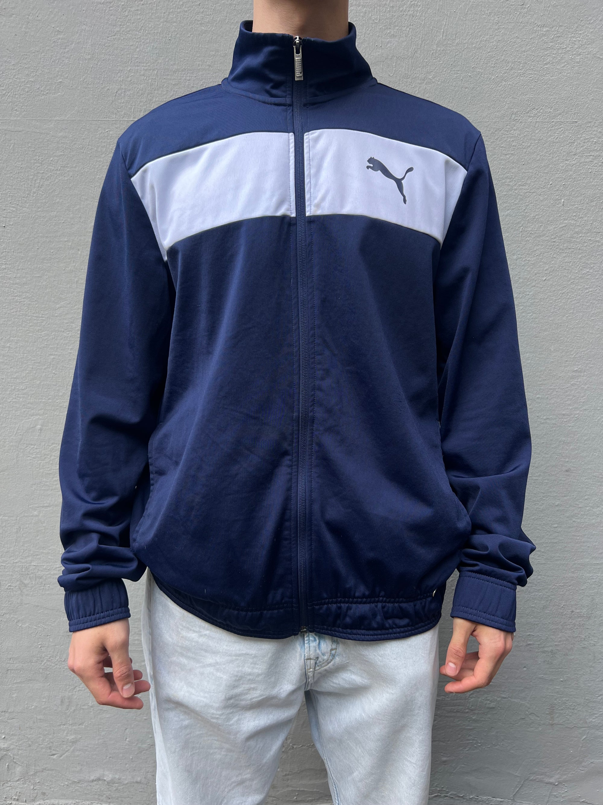 Vintage Puma Track Jacket Blue L/XL