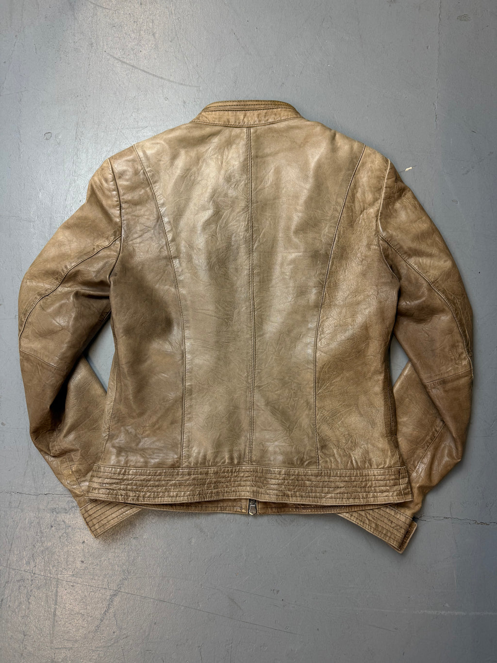 Vintage s. Oliver Light Brown Leather Jacket S