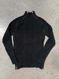 Vintage Angel Devil Black Knit Side Zip Sweater M